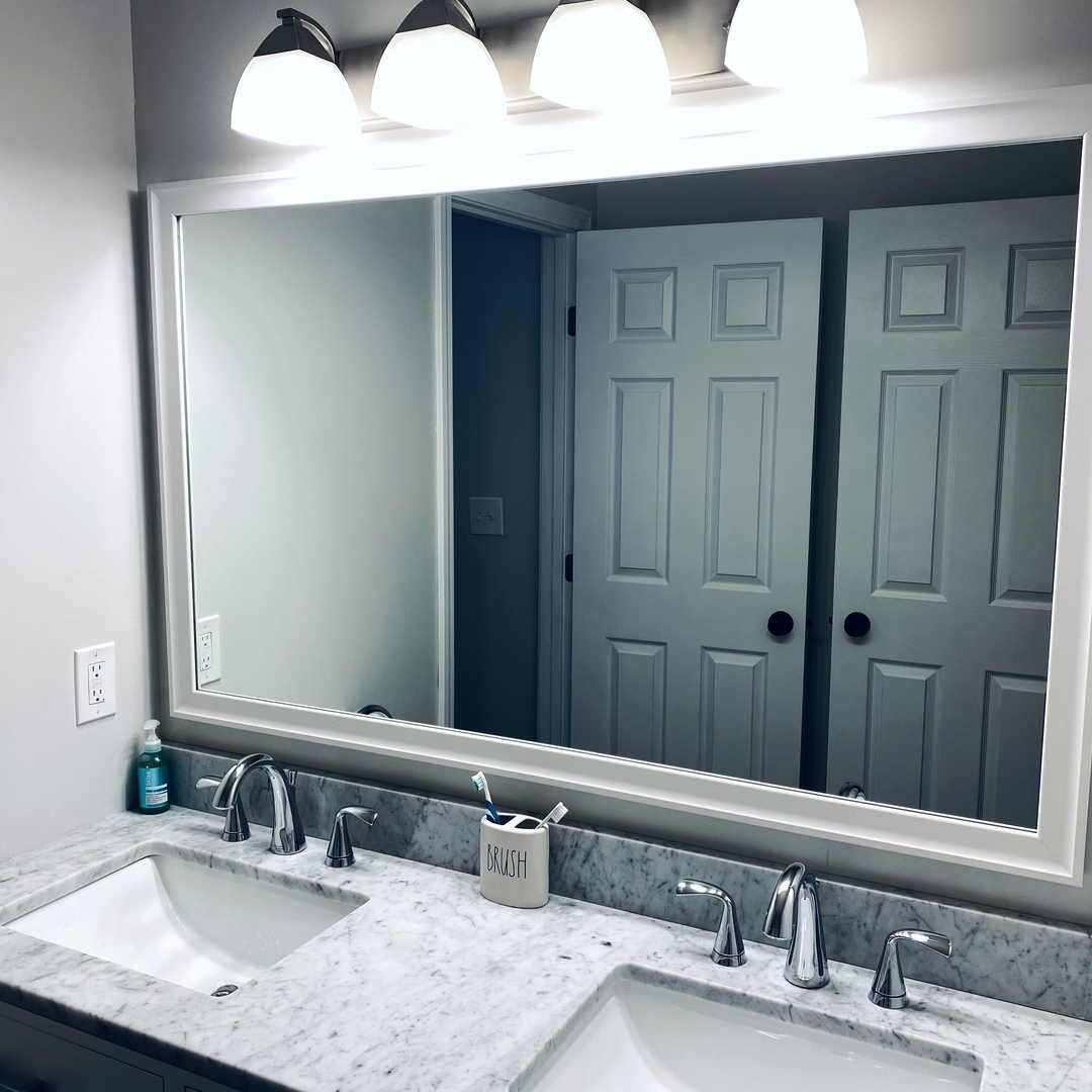 Morgan White Framed Mirror