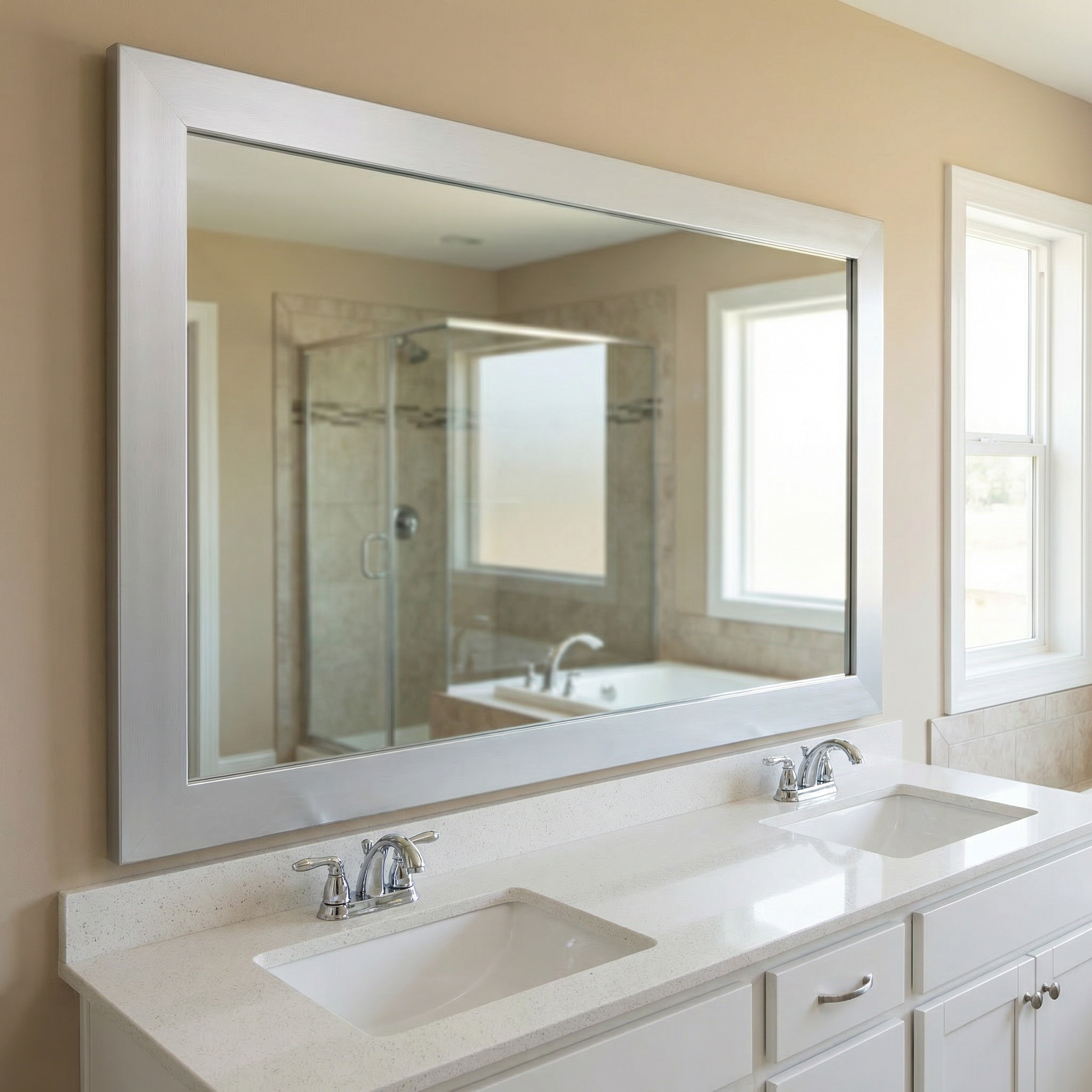 Upton Brushed Chrome Add A Frame
