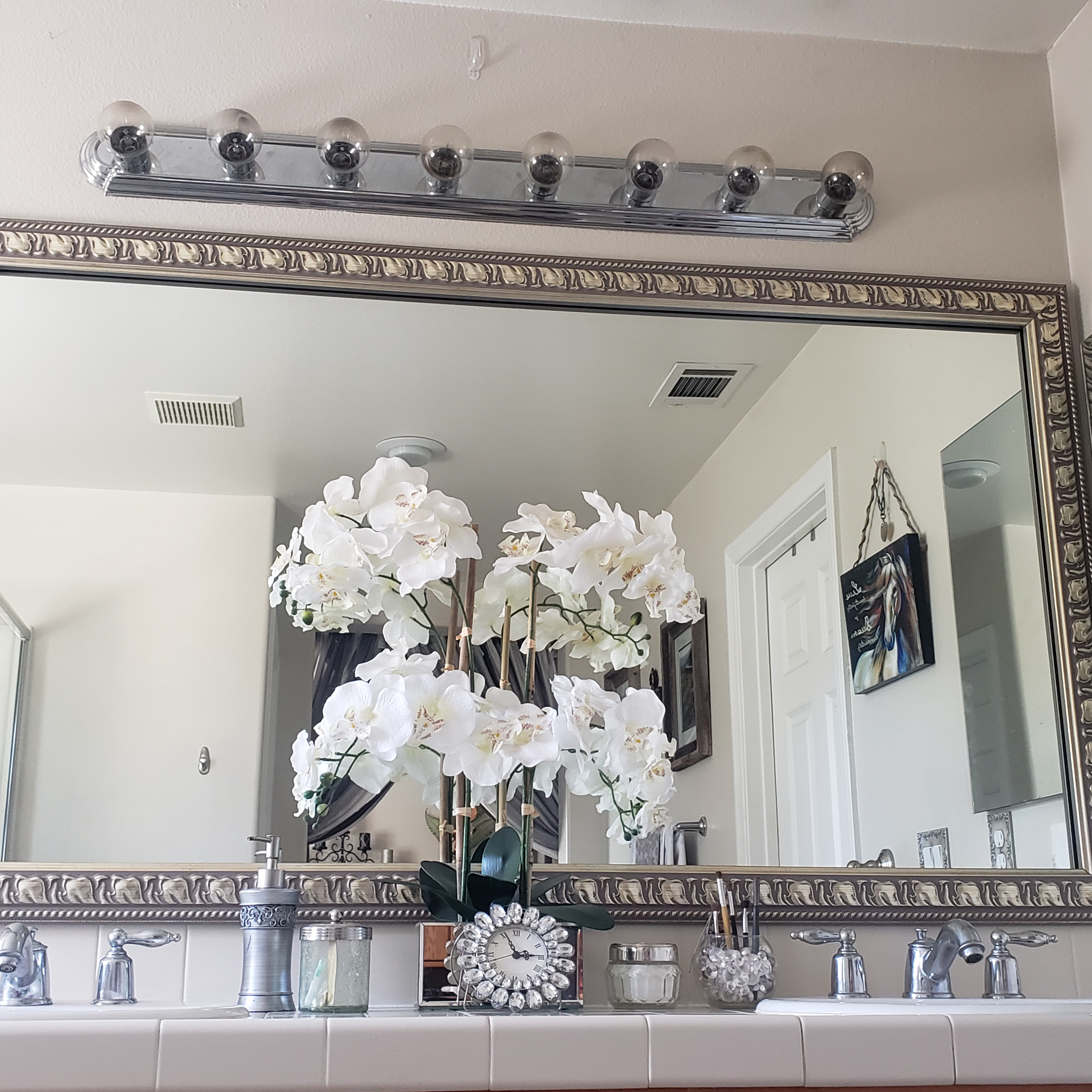 Hillsborough Nickel Framed Mirror