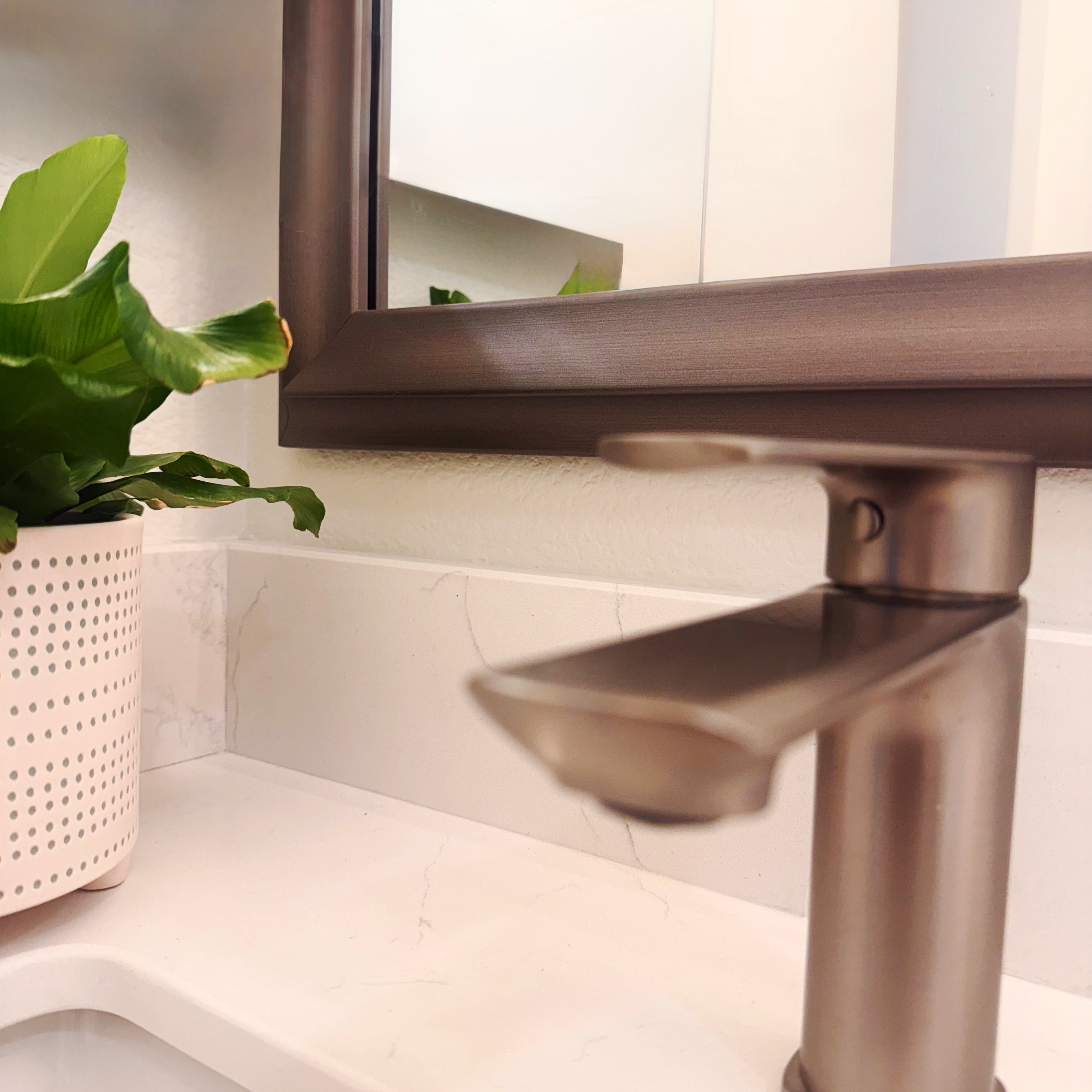 Woodford Nickel Framed Mirror