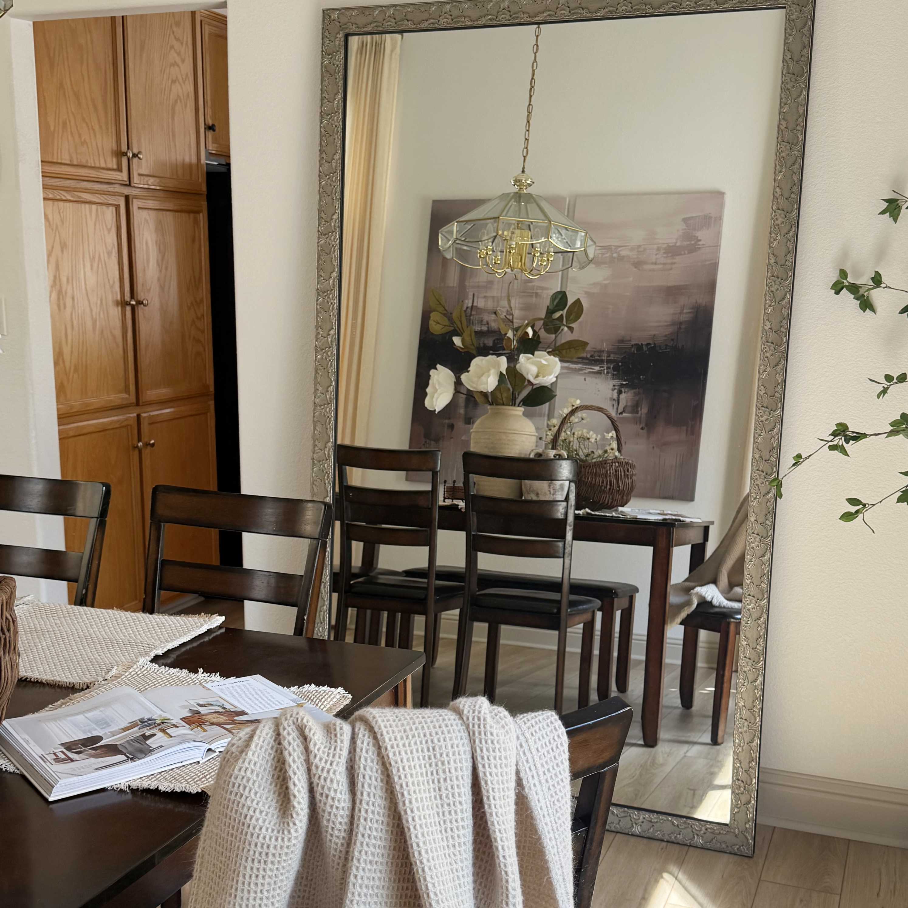 Maricopa Antique White Framed Mirror
