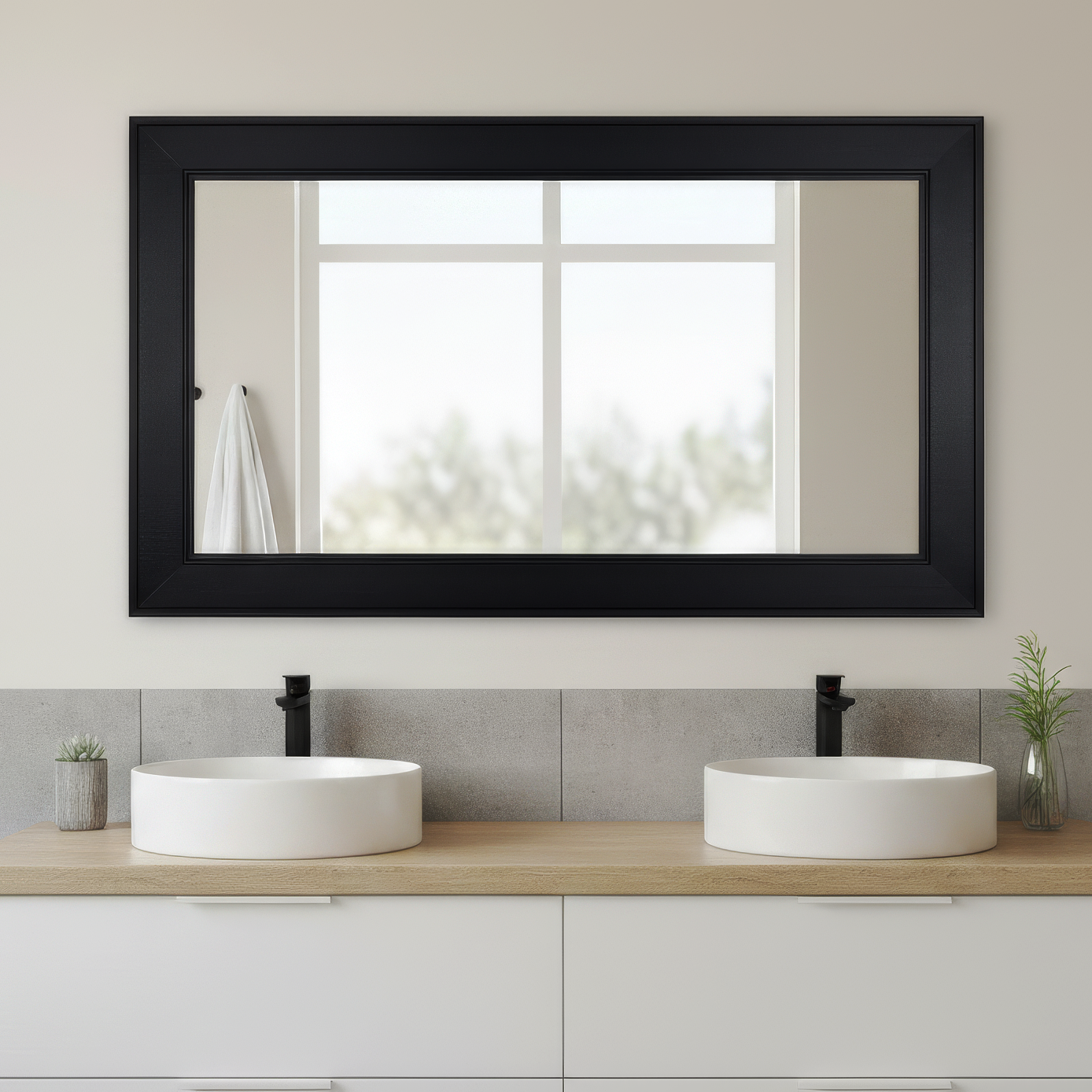 Porter Black Framed Mirror