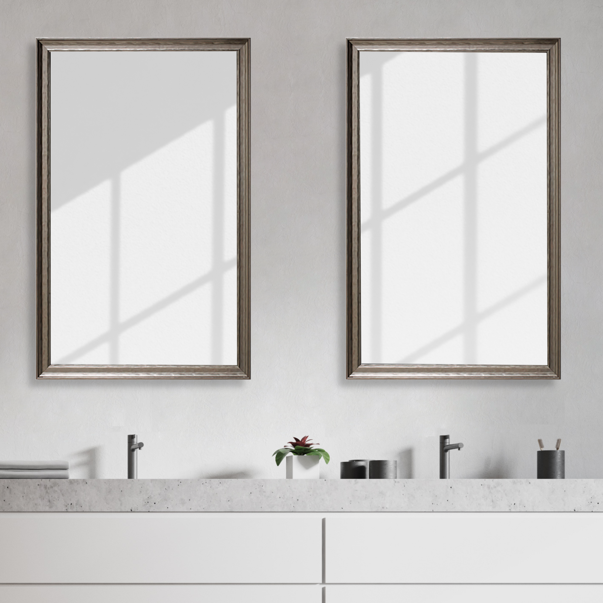 Crenshaw Pewter Framed Mirror