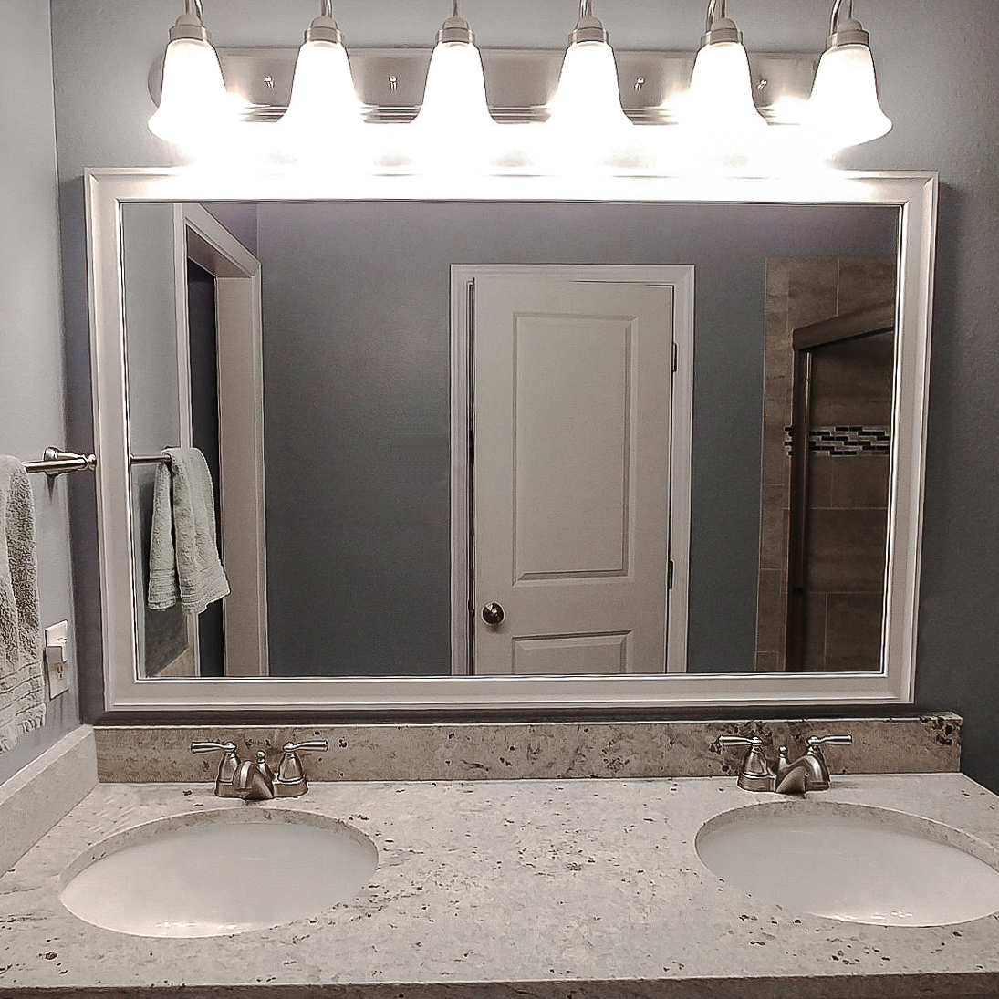 Morgan White Framed Mirror