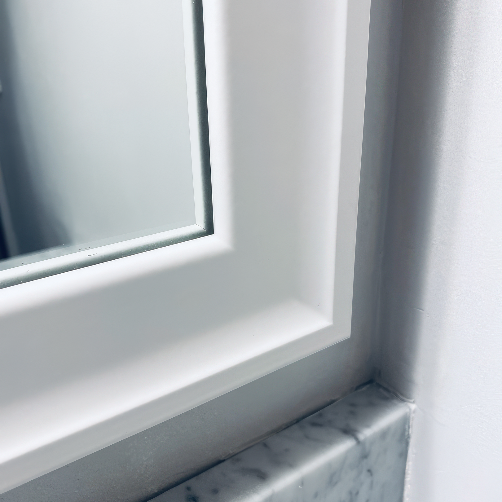 Morgan White Framed Mirror