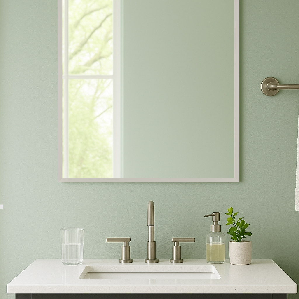 Windham Satin Nickel Metal Mirror