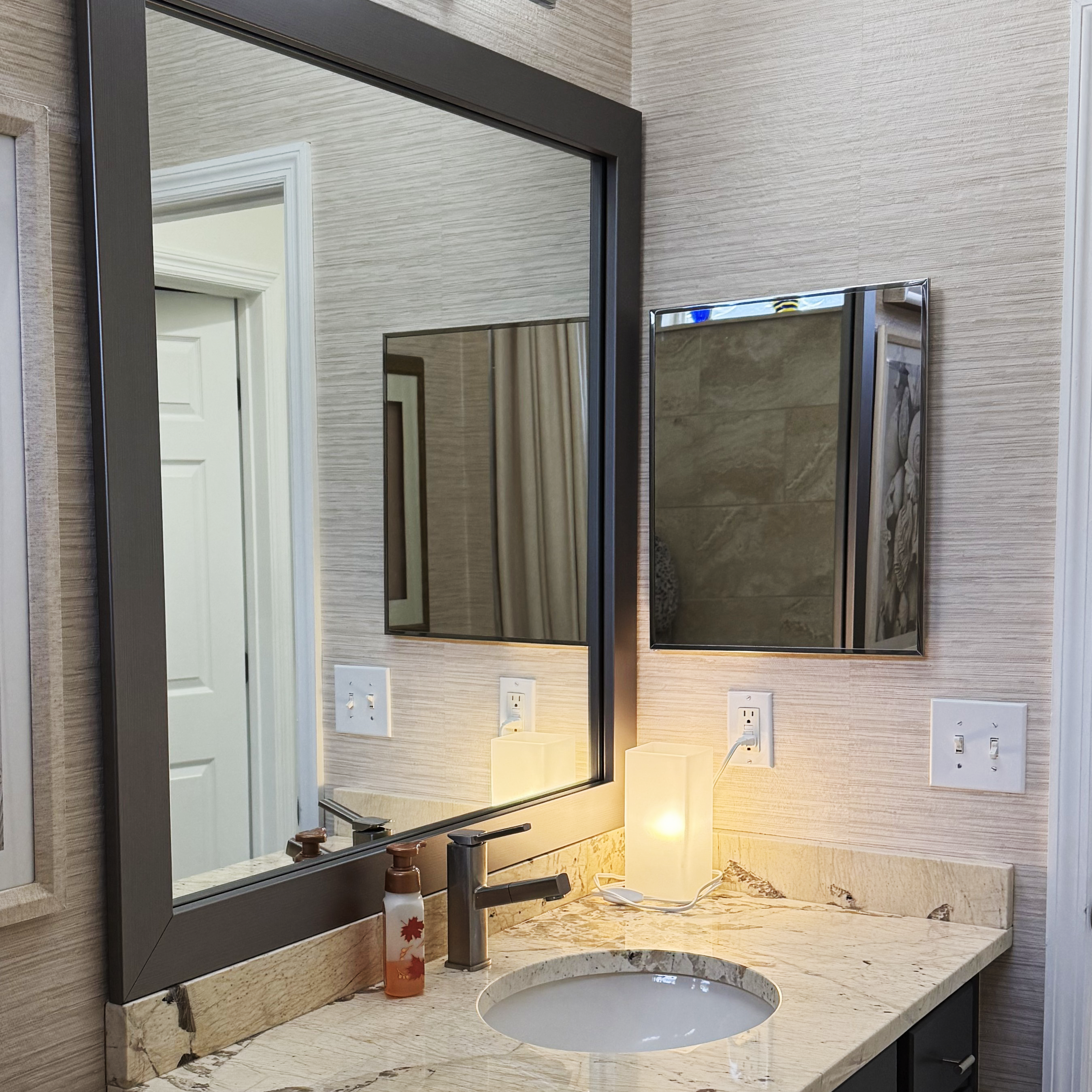 Upton Satin Nickel Add A Frame