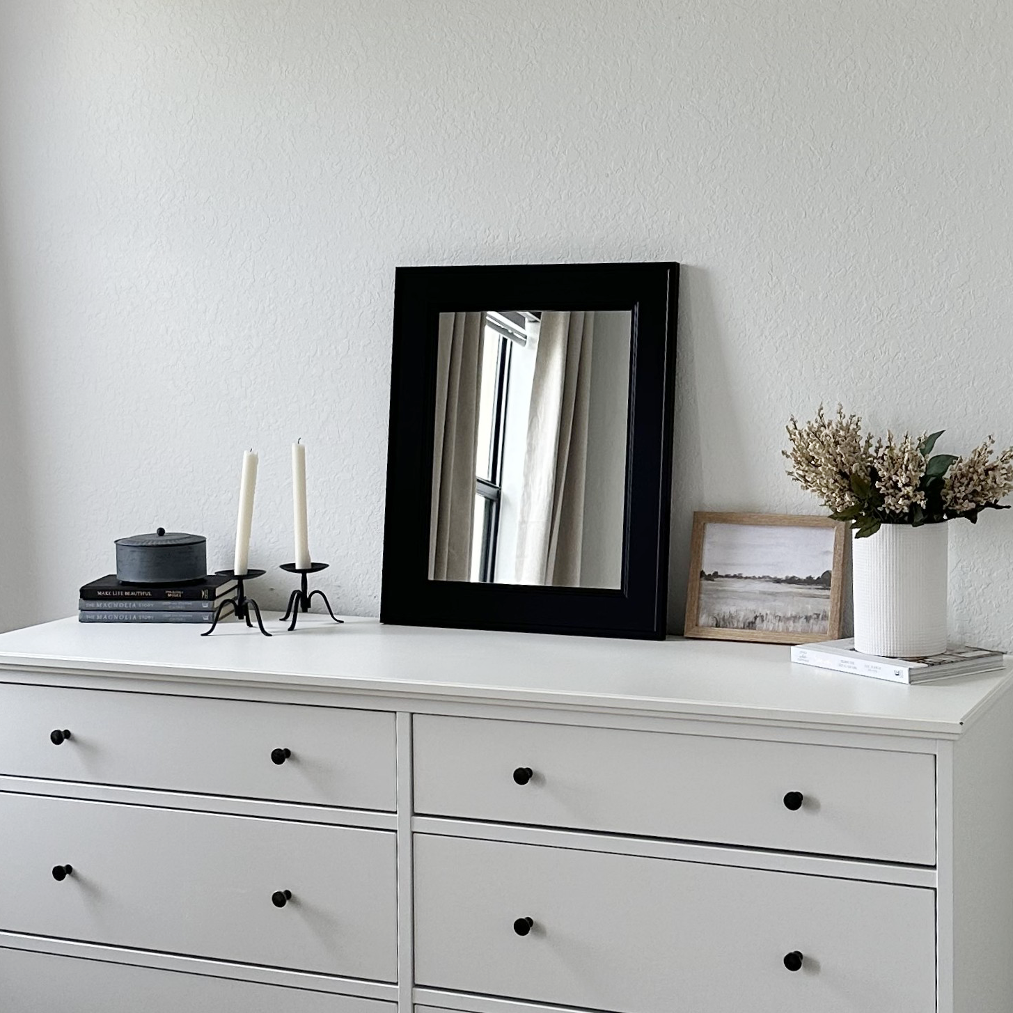 Porter Black Framed Mirror