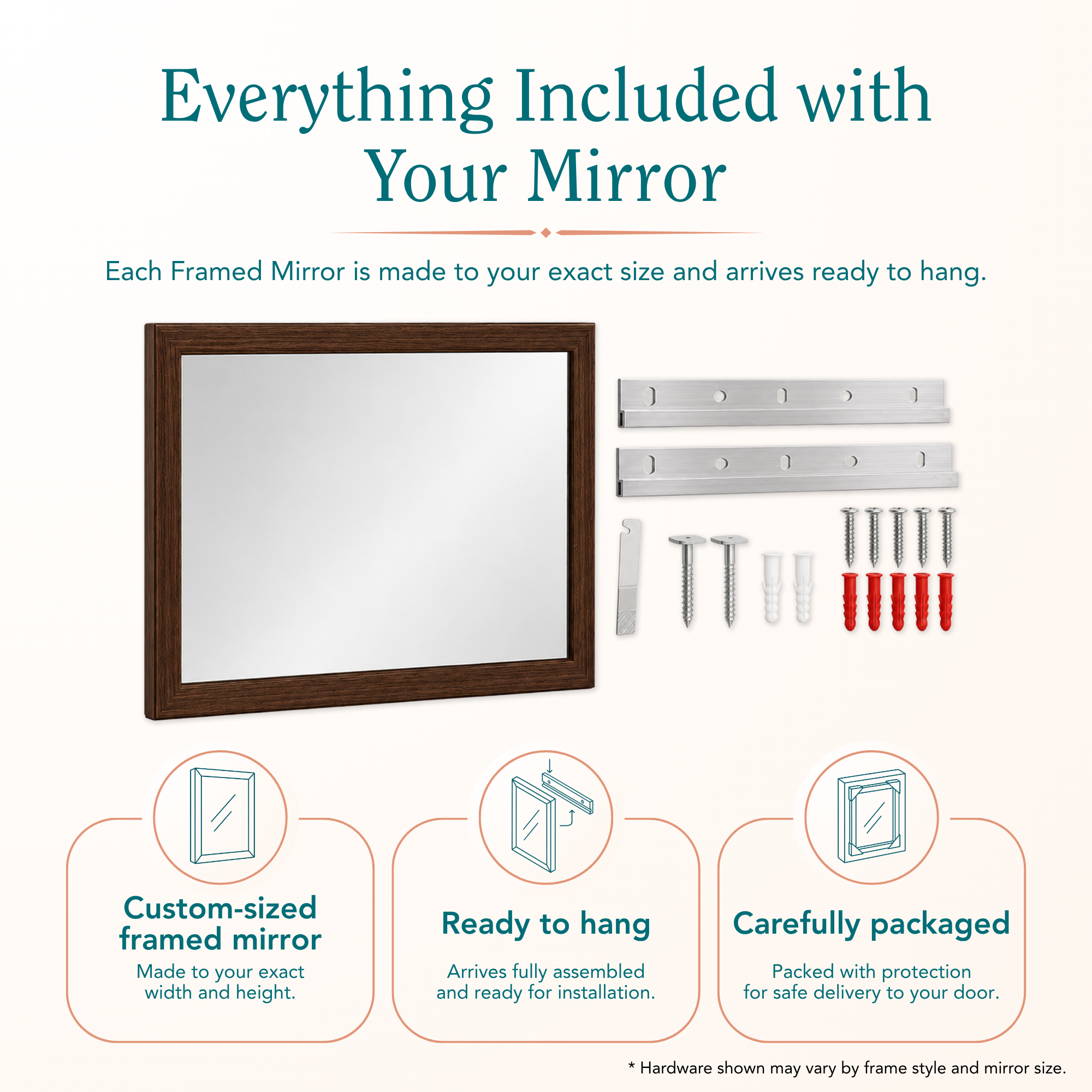 Addison Antique White Framed Mirror