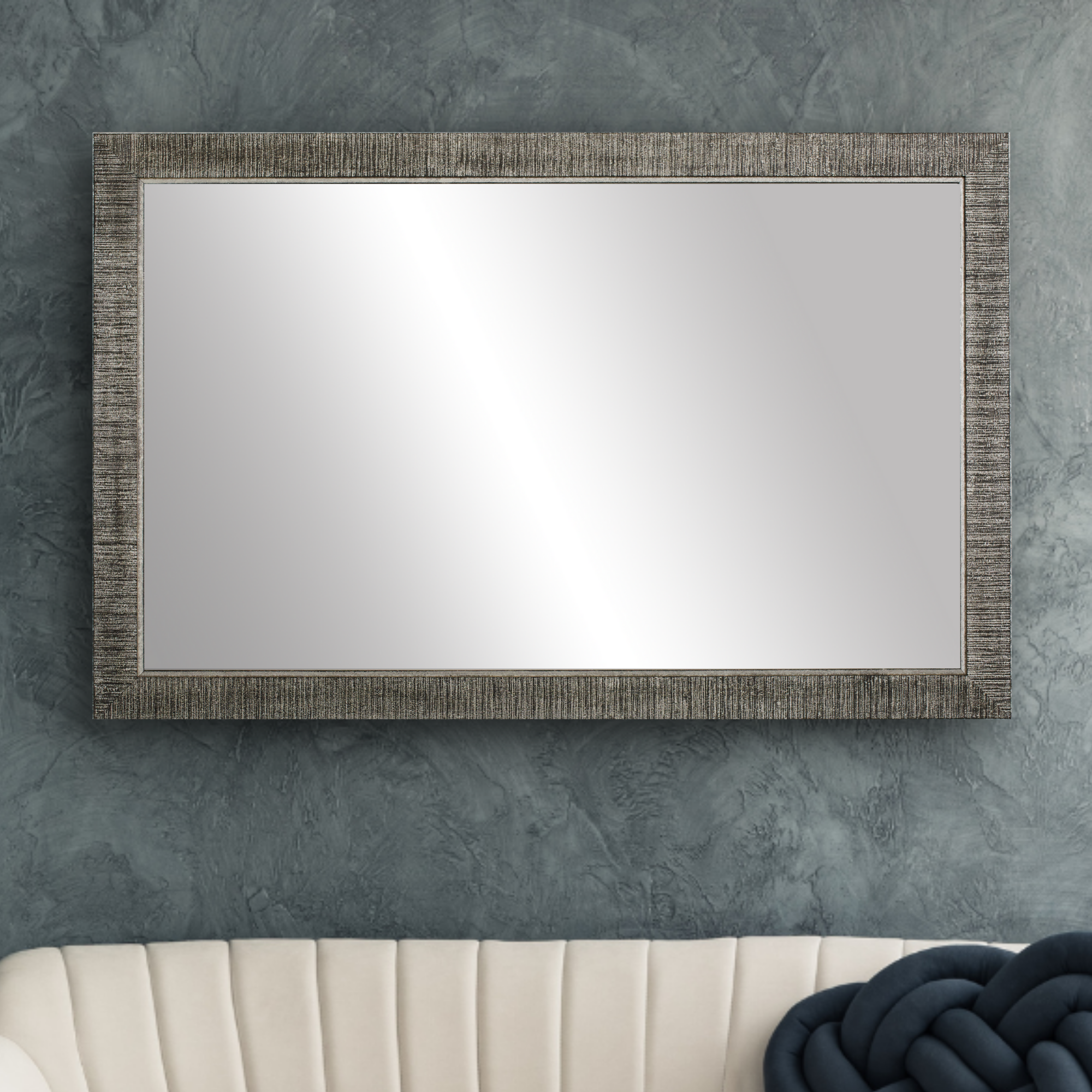 Huntington Distressed Black Framed Mirror