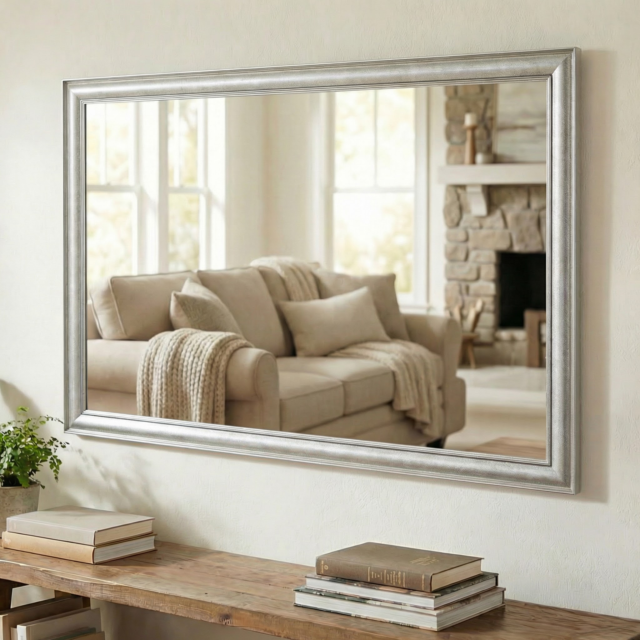 Oxfordshire Silver Framed Mirror
