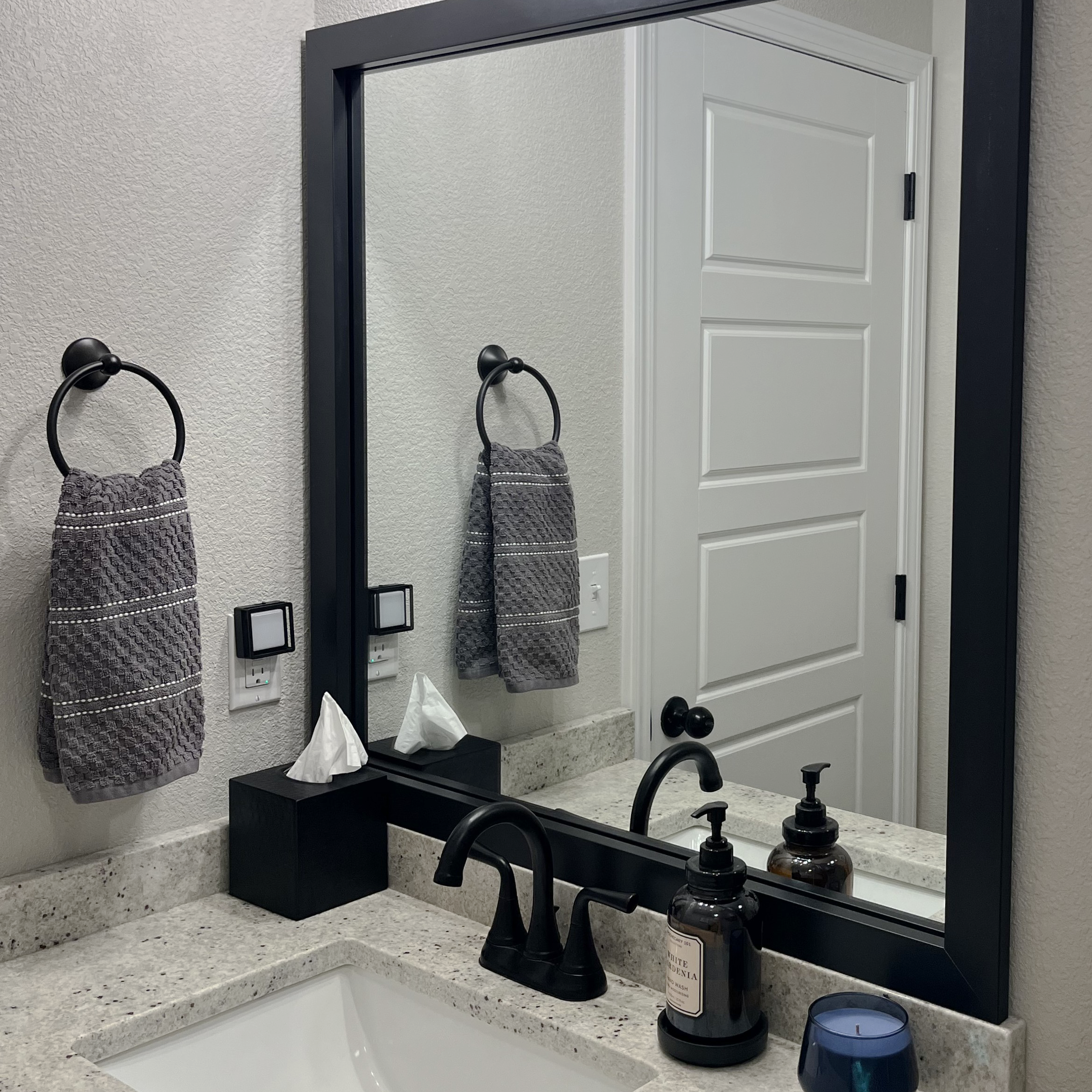 Meade Black Framed Mirror