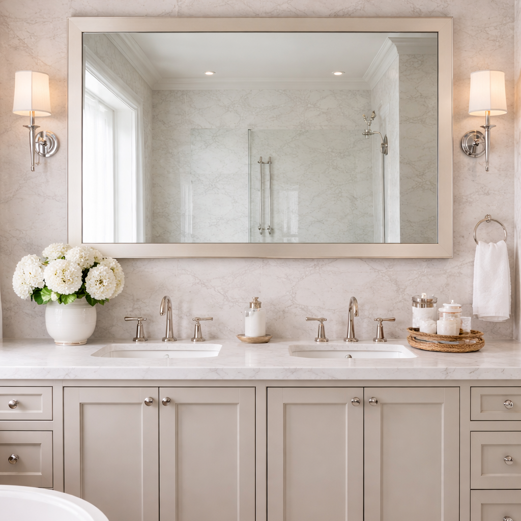 Meade Nickel Framed Mirror