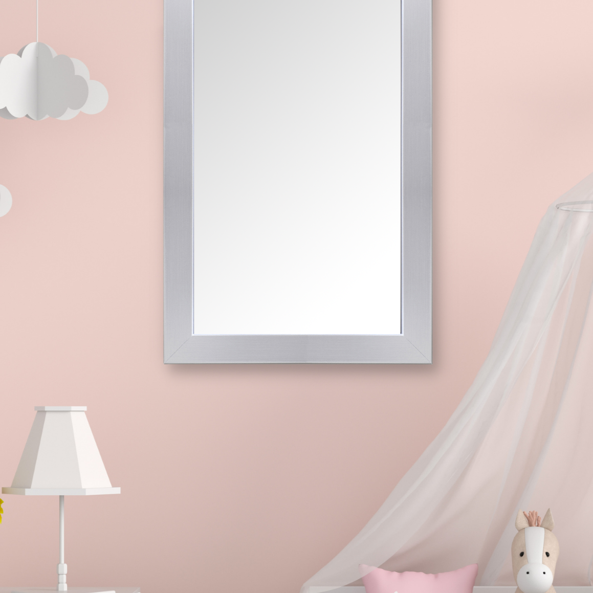 Pendleton Brushed Chrome Framed Mirror