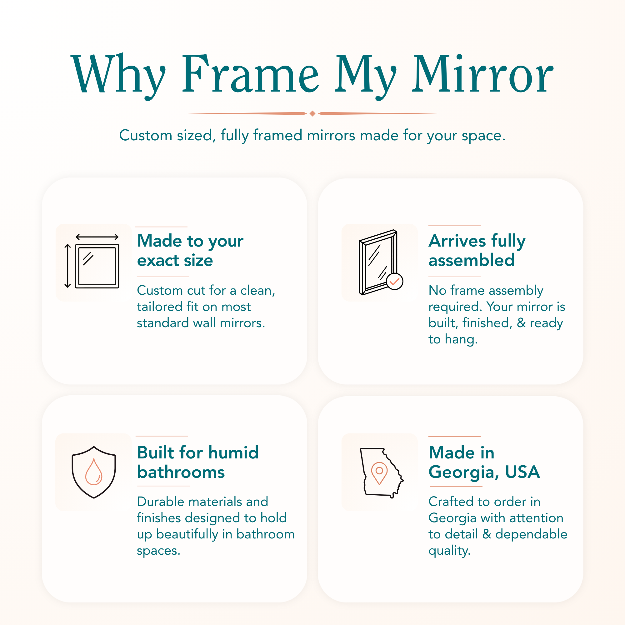 Addison Antique White Framed Mirror