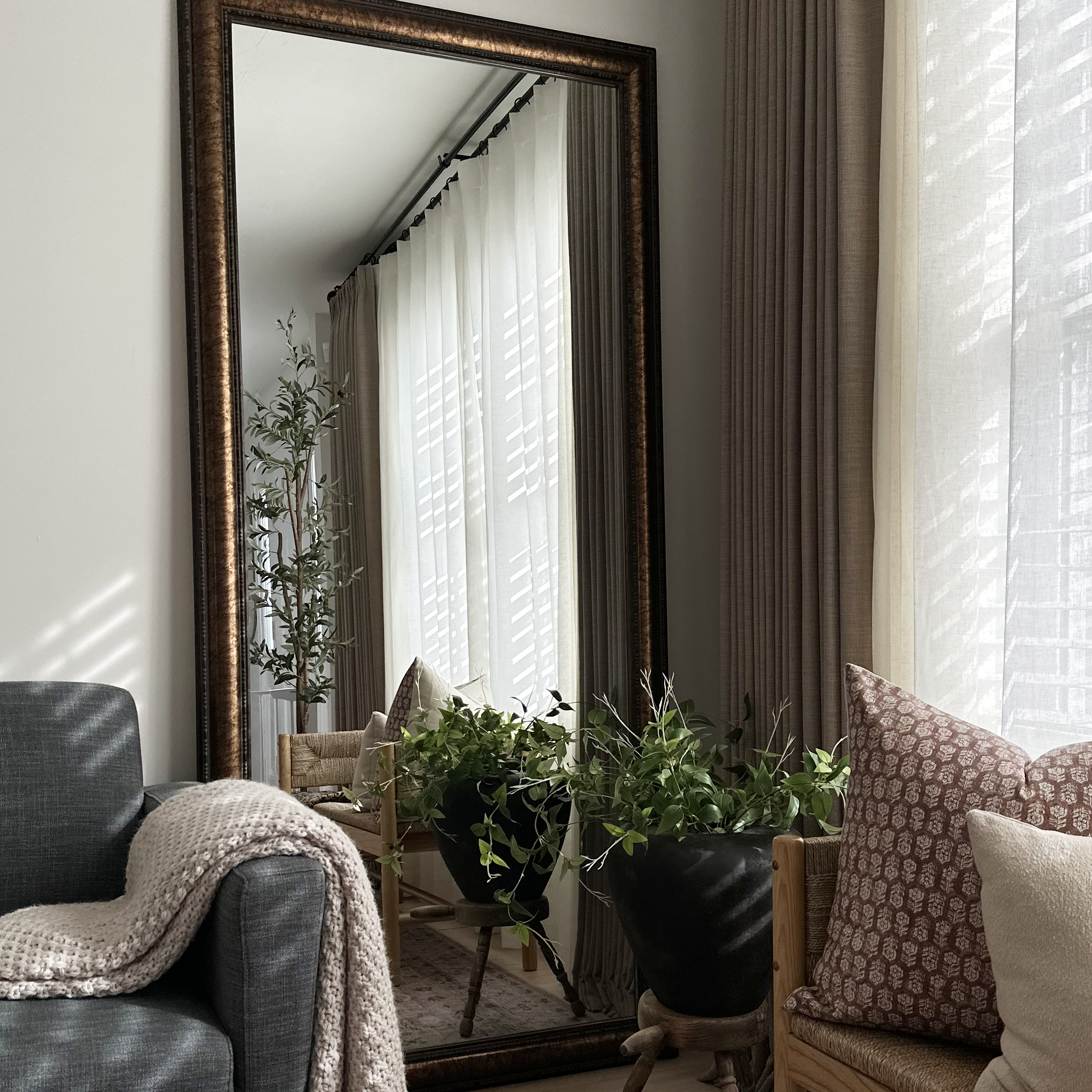 Somervell Bronze Framed Mirror