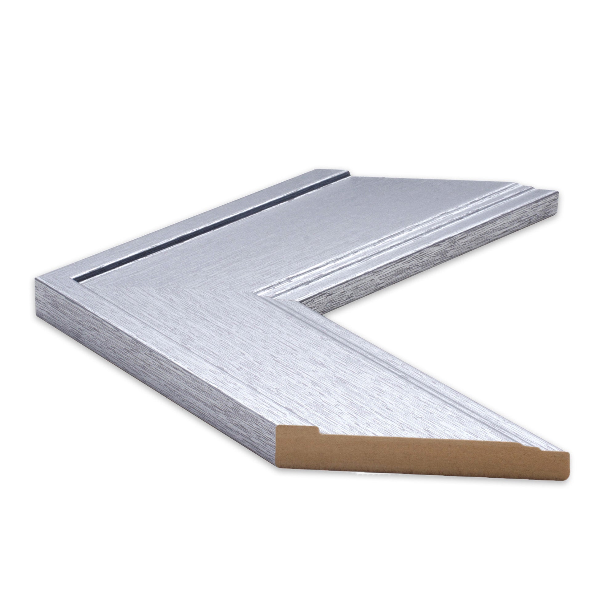 Eastland | Brushed Silver Finish | Mirror Frame Kit | Self