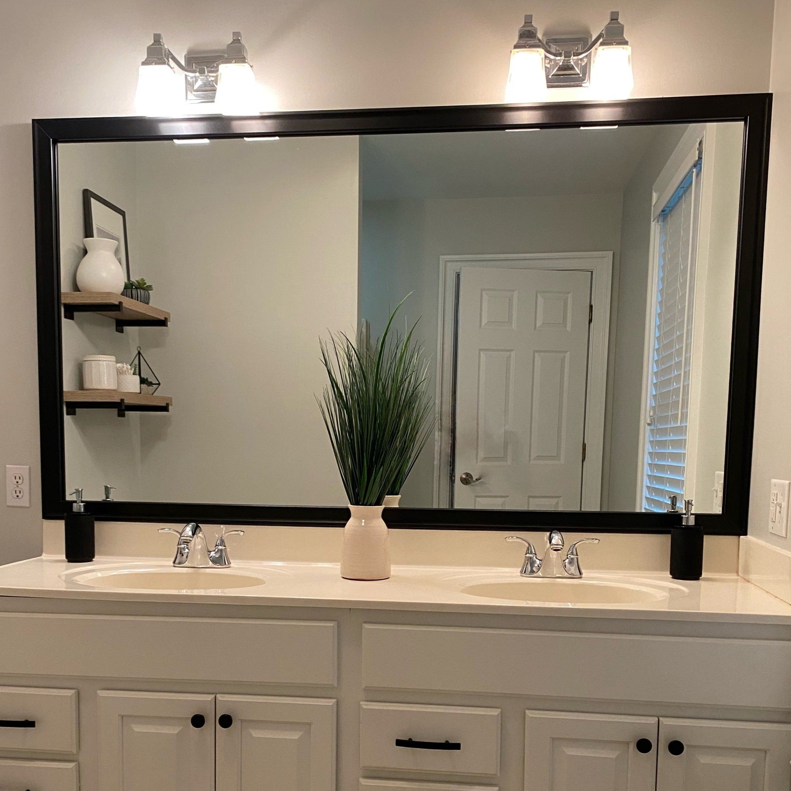 Frame My Mirror Add A Frame - Black 36 x 60 Mirror Frame Kit- Ideal for  Bathroom, Wall Decor, Bedroom and Livingroom - Moisture Resistant -  Eastland