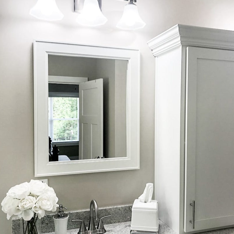 Porter White Framed Mirror