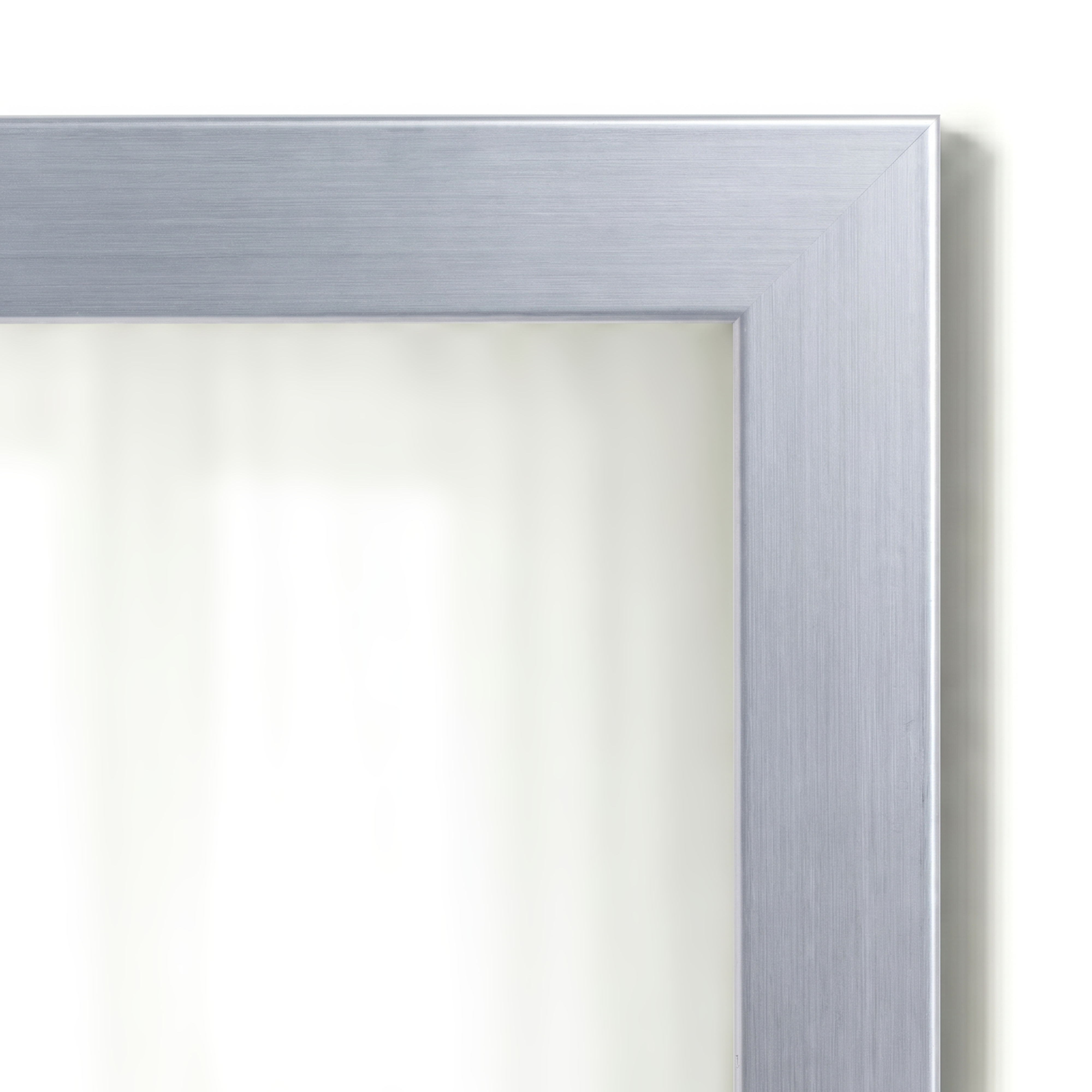 Meade Brushed Chrome Framed Mirror