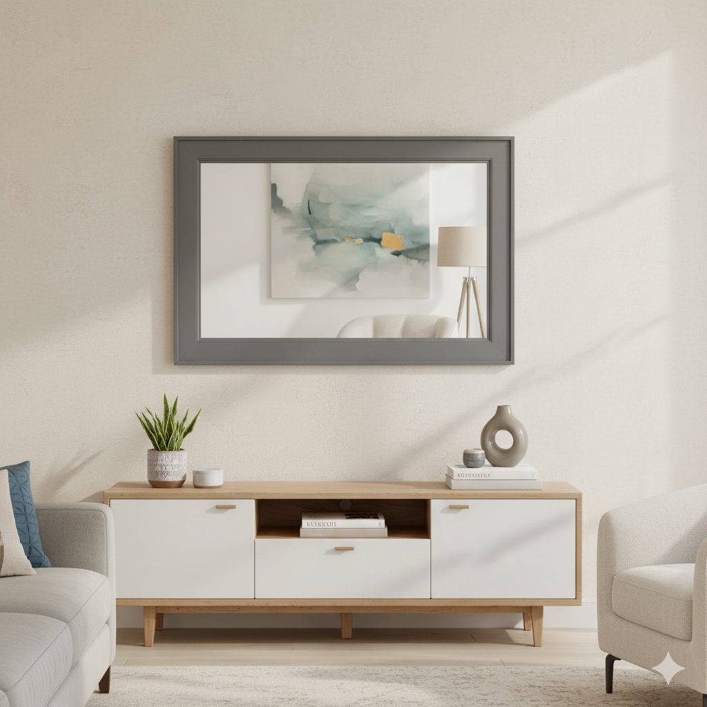 Porter Dark Gray Framed Mirror