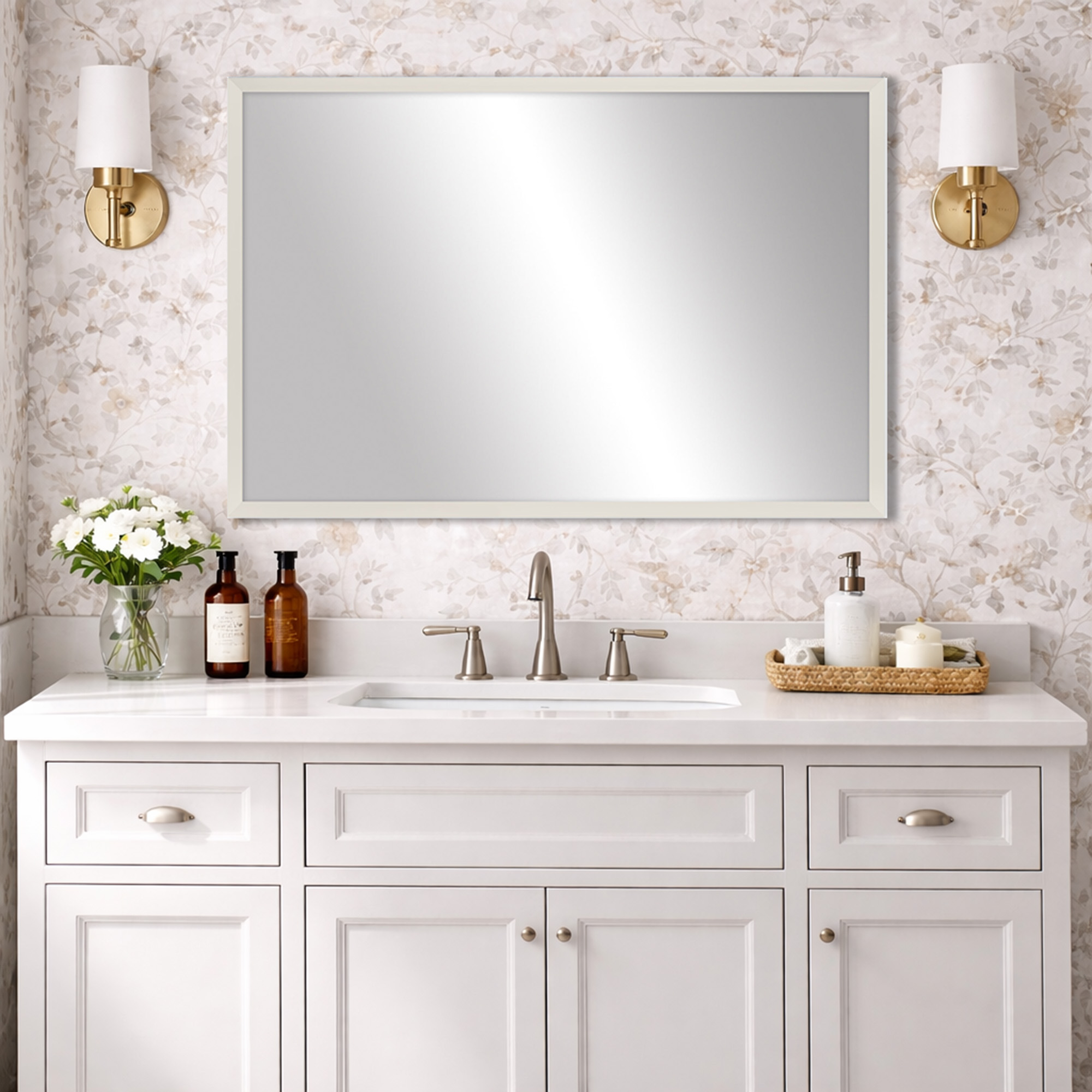 Windham Satin Nickel Metal Mirror