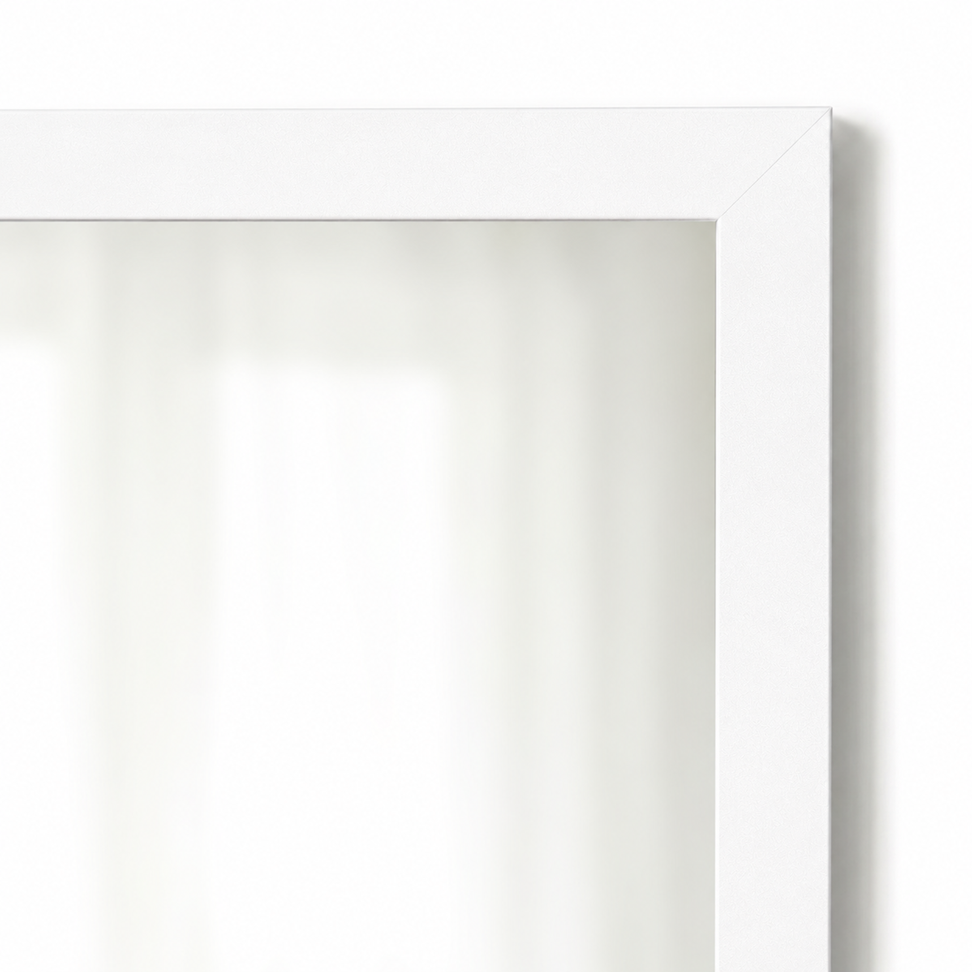 Ellis Pure White Framed Mirror