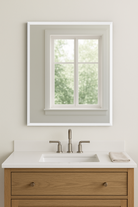 Windham Pure White Metal Mirror