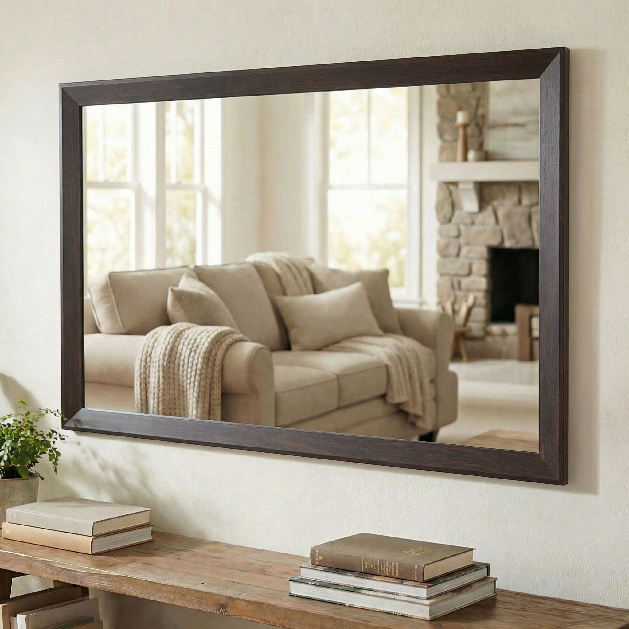 LaRue Espresso Framed Mirror
