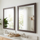 Meade Espresso Textured Framed Mirror