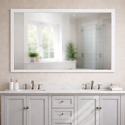 Ellis Pure White Framed Mirror