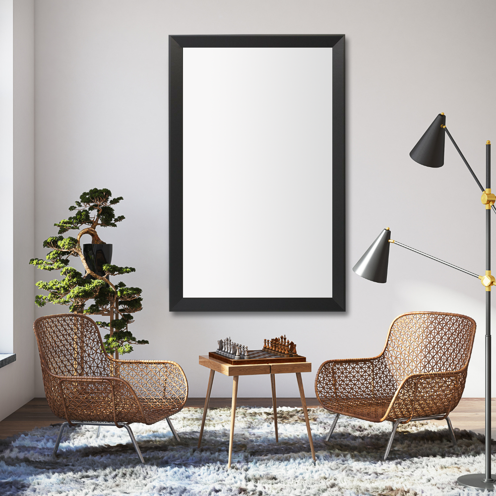 LaRue Black Framed Mirror