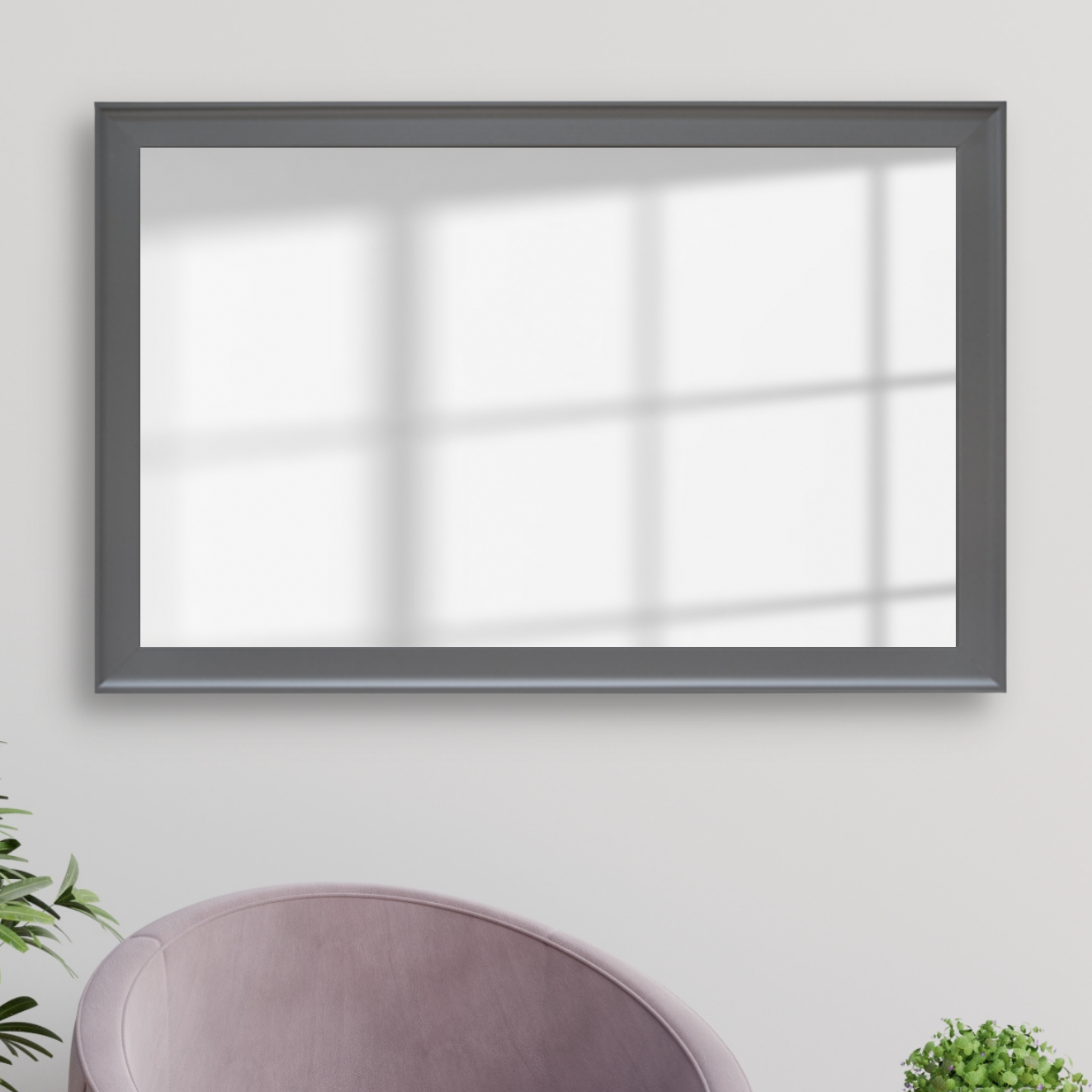 Morgan Dark Gray Framed Mirror