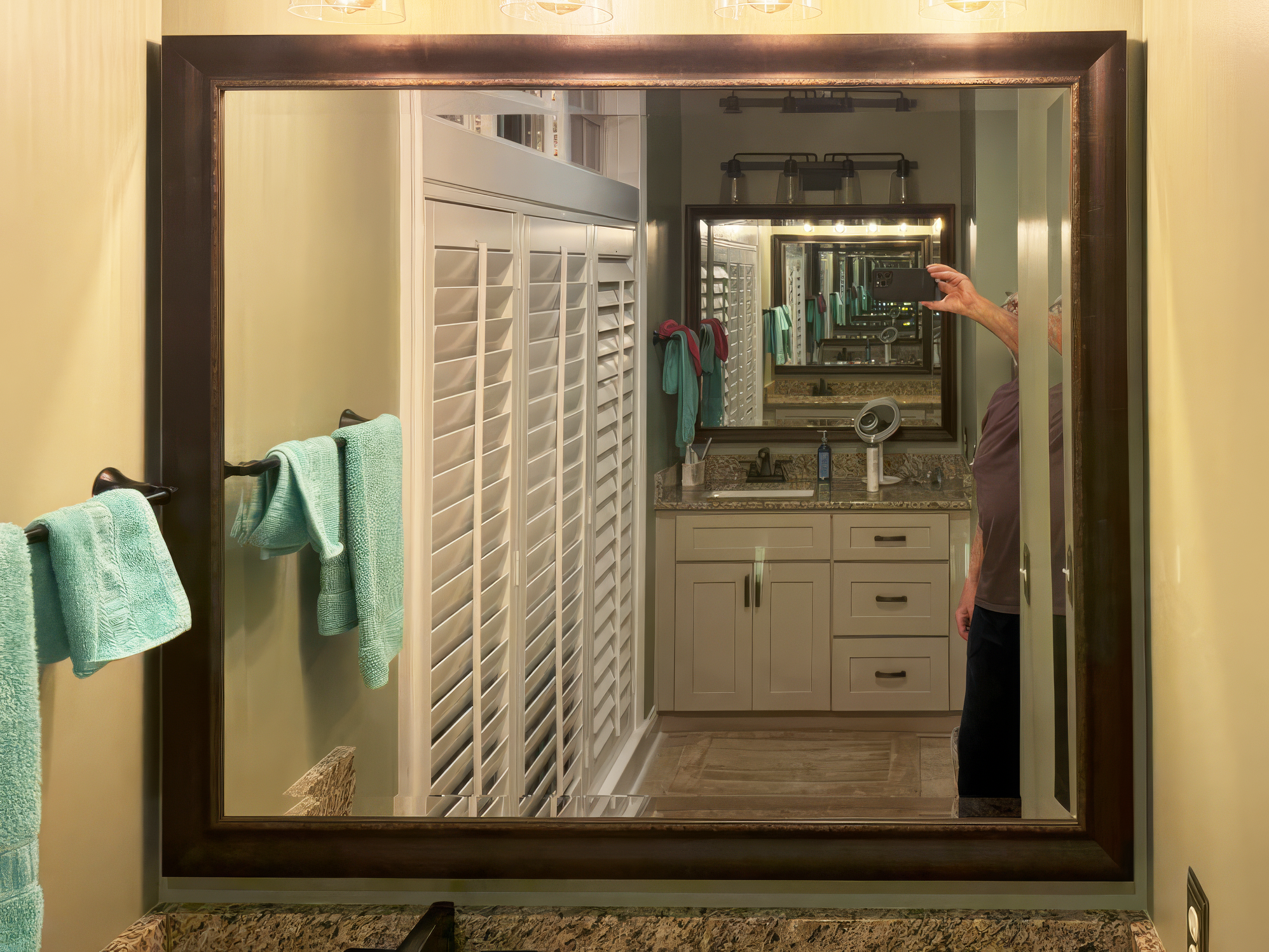 Ventura Antique Bronze Framed Mirror