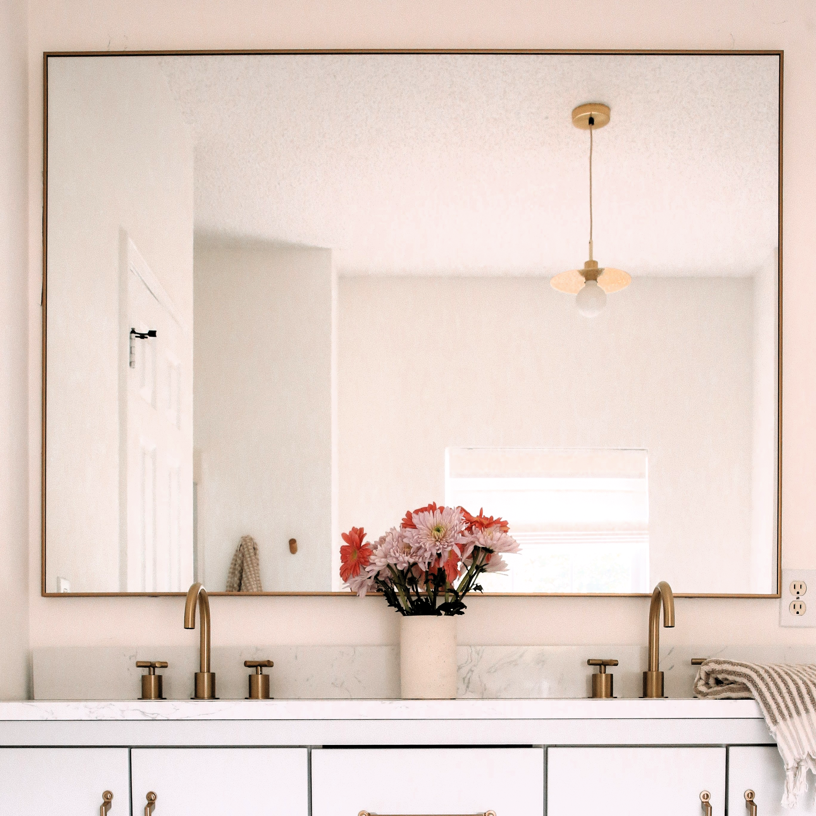 Stanton Champagne Bronze Metal Mirror