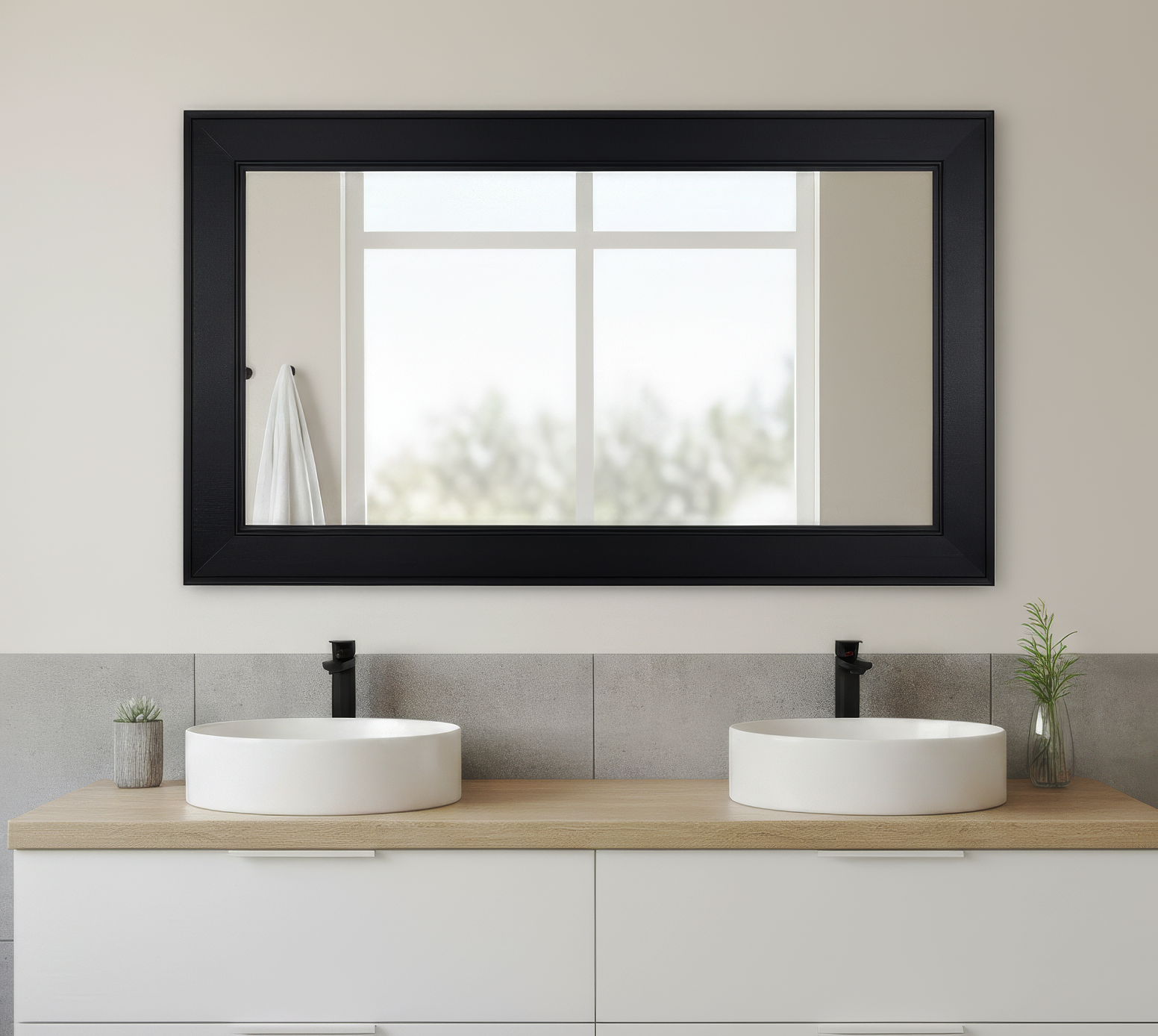 Porter Black Framed Mirror
