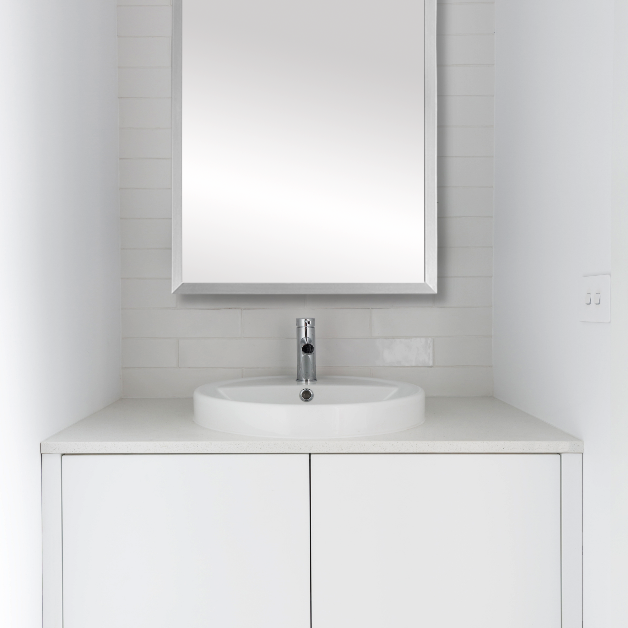 Ellis Brushed Chrome Framed Mirror
