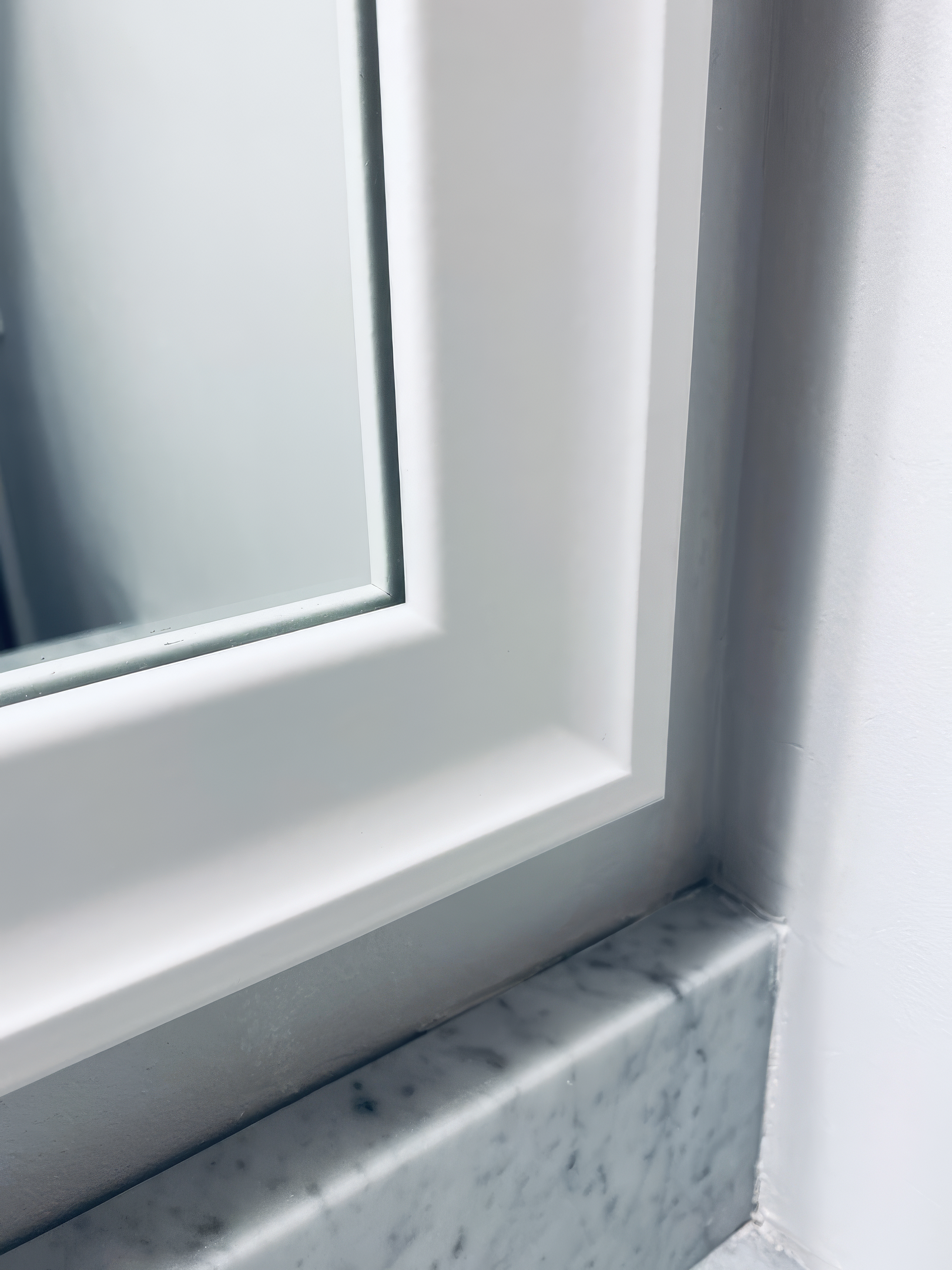 Morgan White Framed Mirror