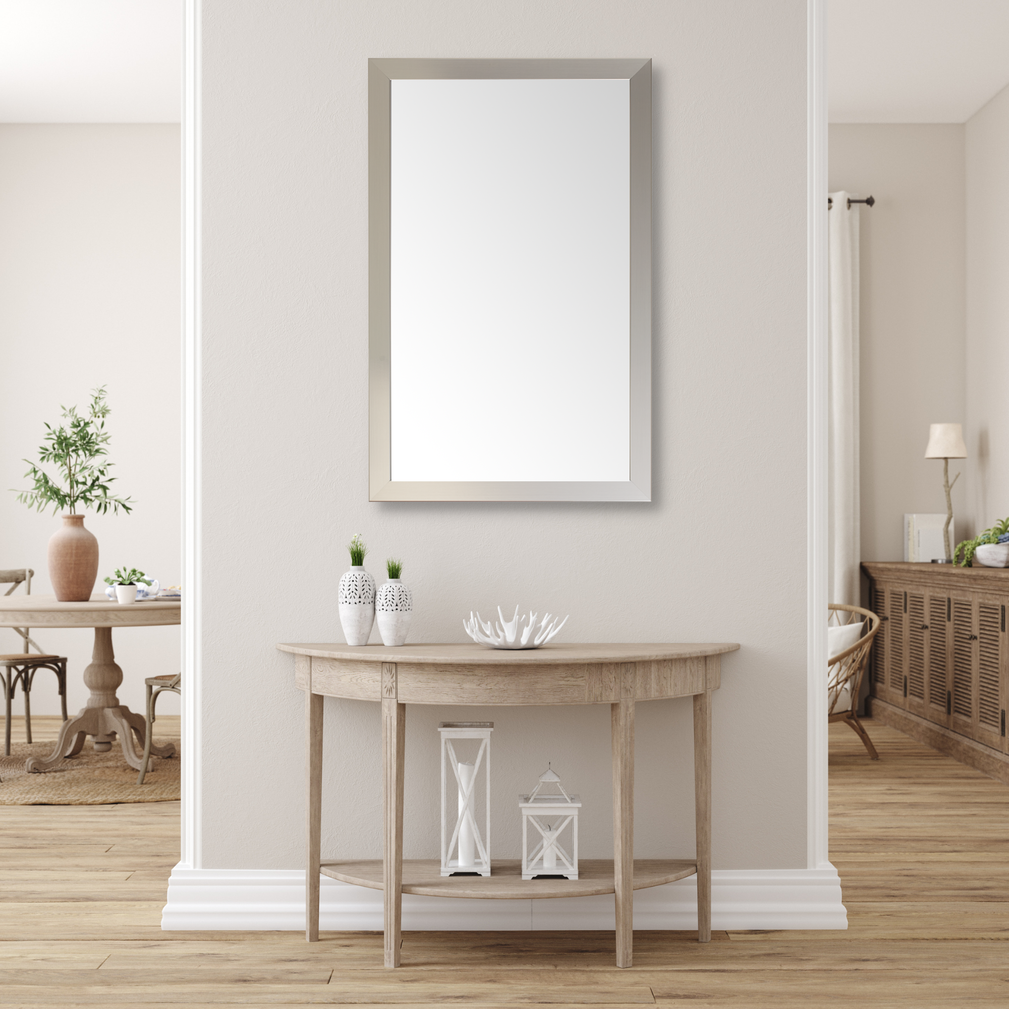 Meade Silver Framed Mirror
