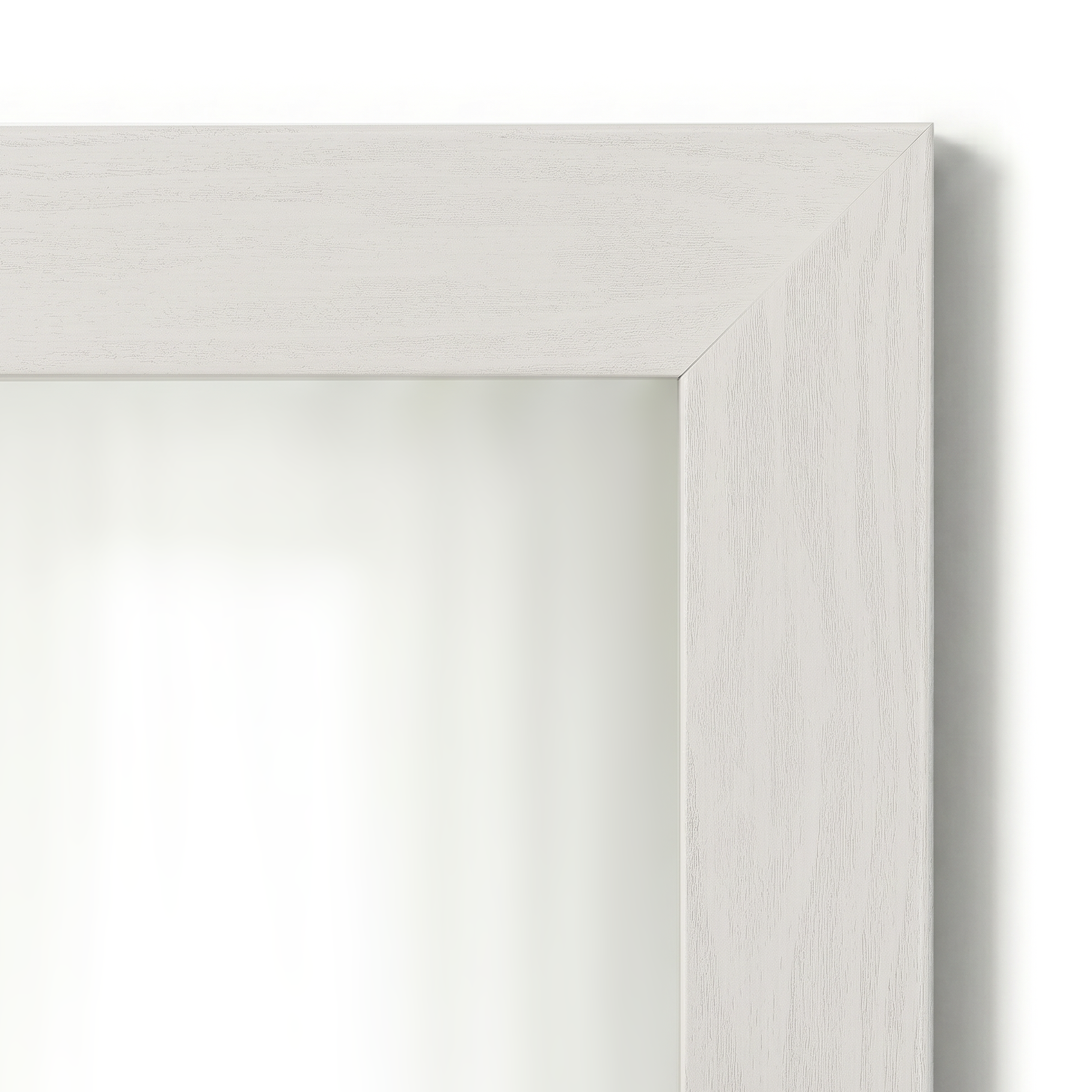 Pendleton Rustic White Framed Mirror