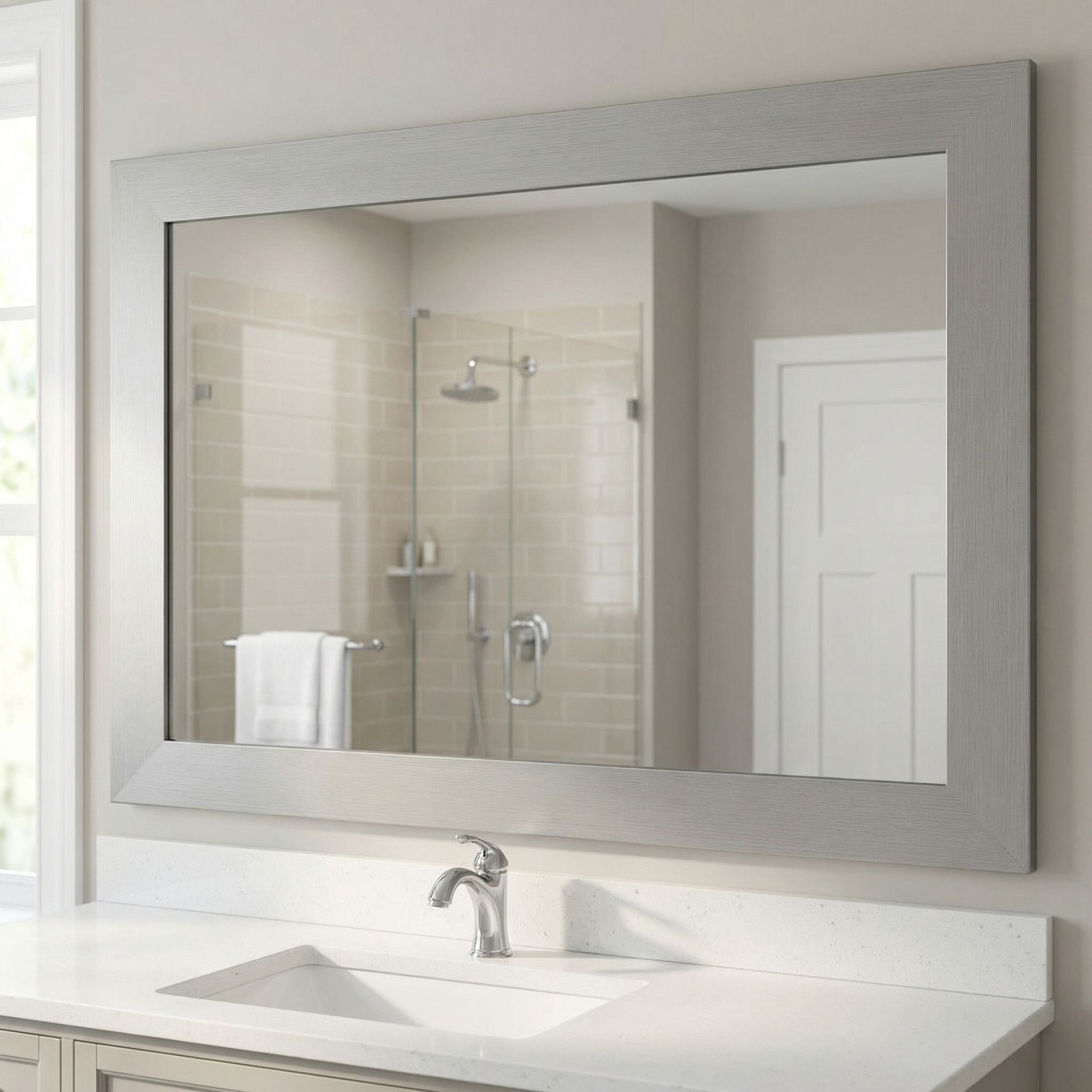 Upton Satin Nickel Add A Frame