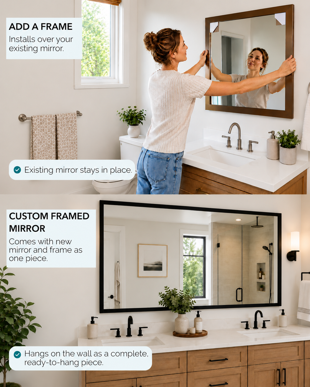 Should you frame your existing mirror or replace it?
