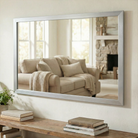 Meade Brushed Chrome Framed Mirror