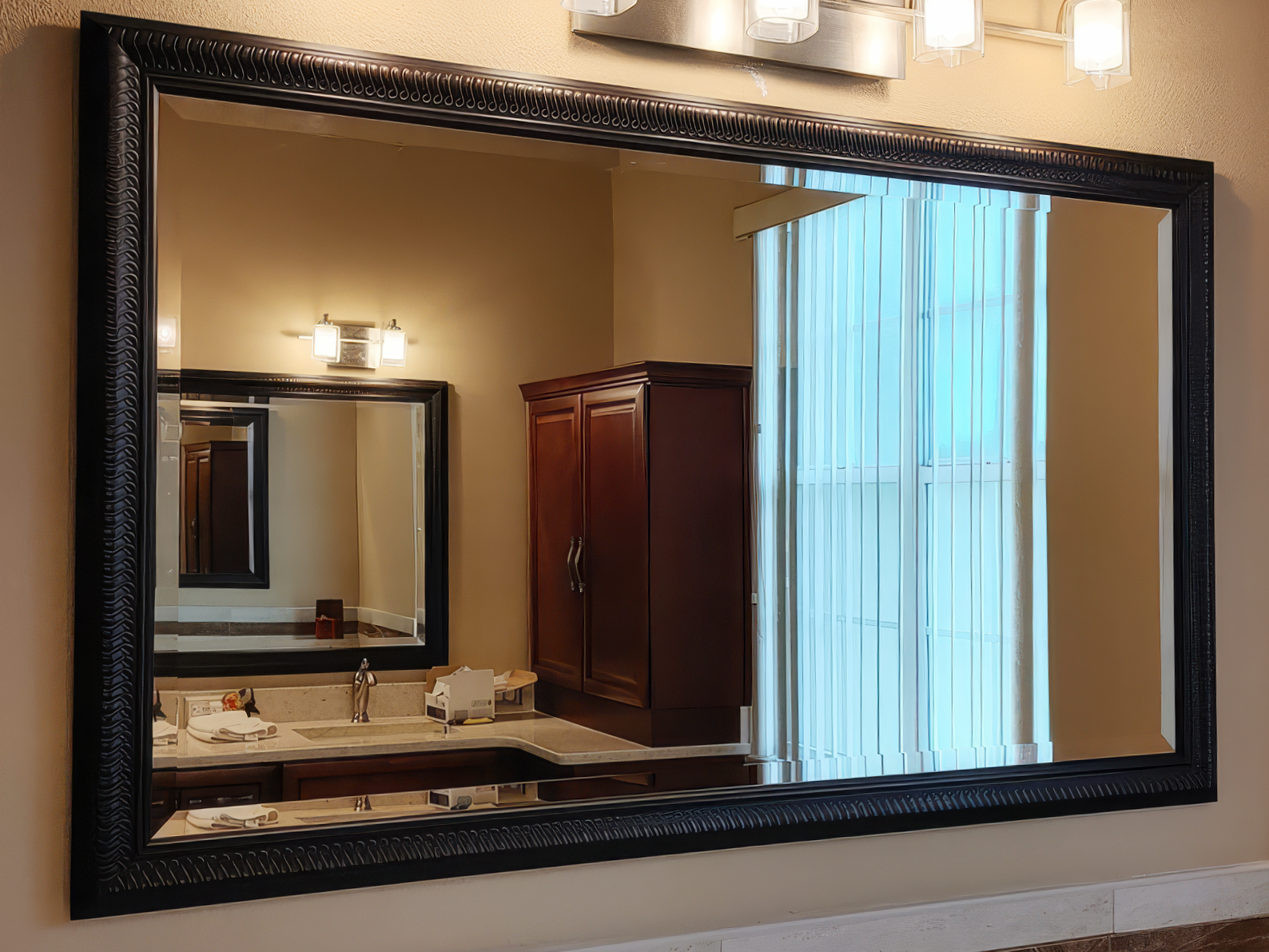 Solano Cherry Chocolate Framed Mirror