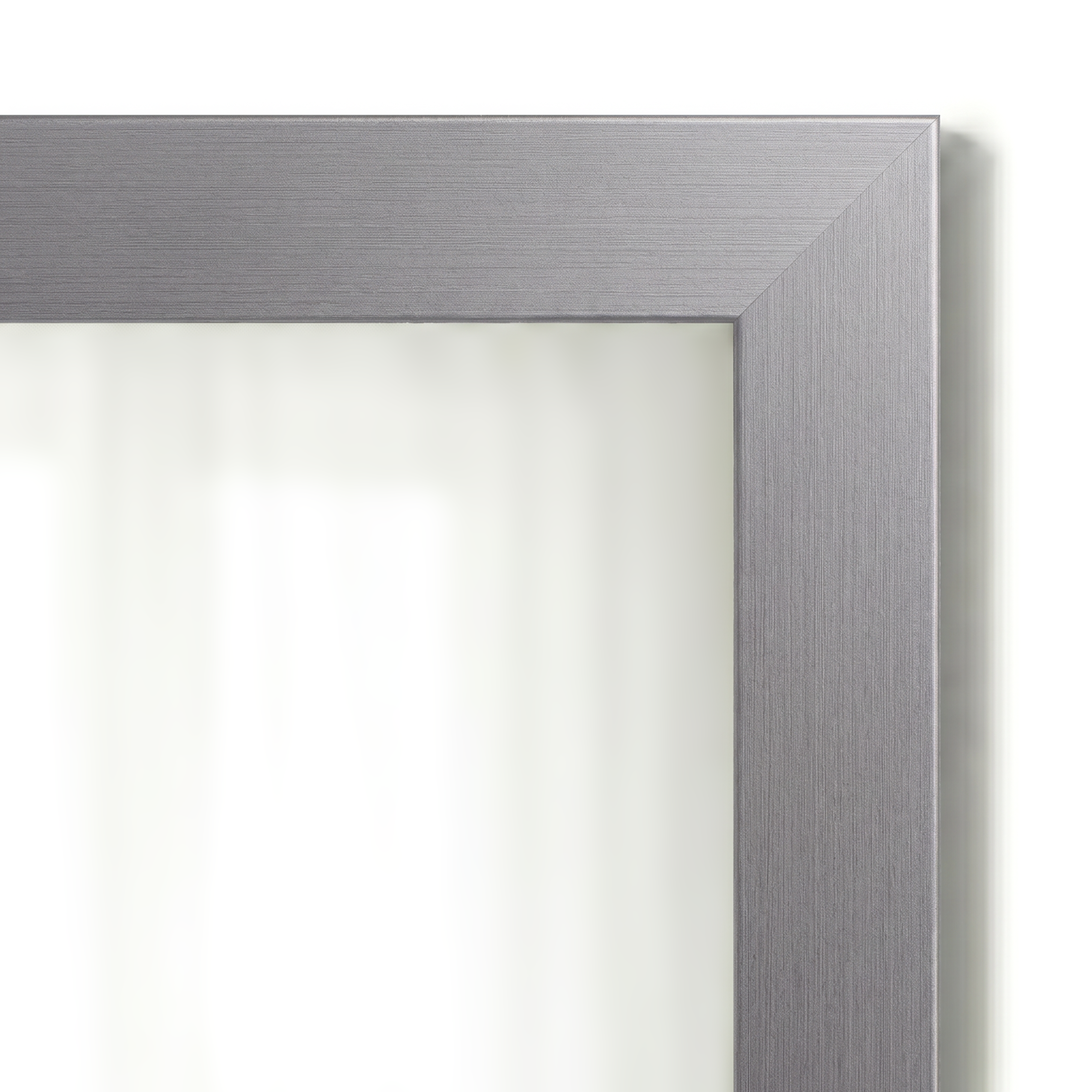 Meade Satin Nickel Framed Mirror