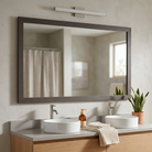 Meade Espresso Textured Framed Mirror