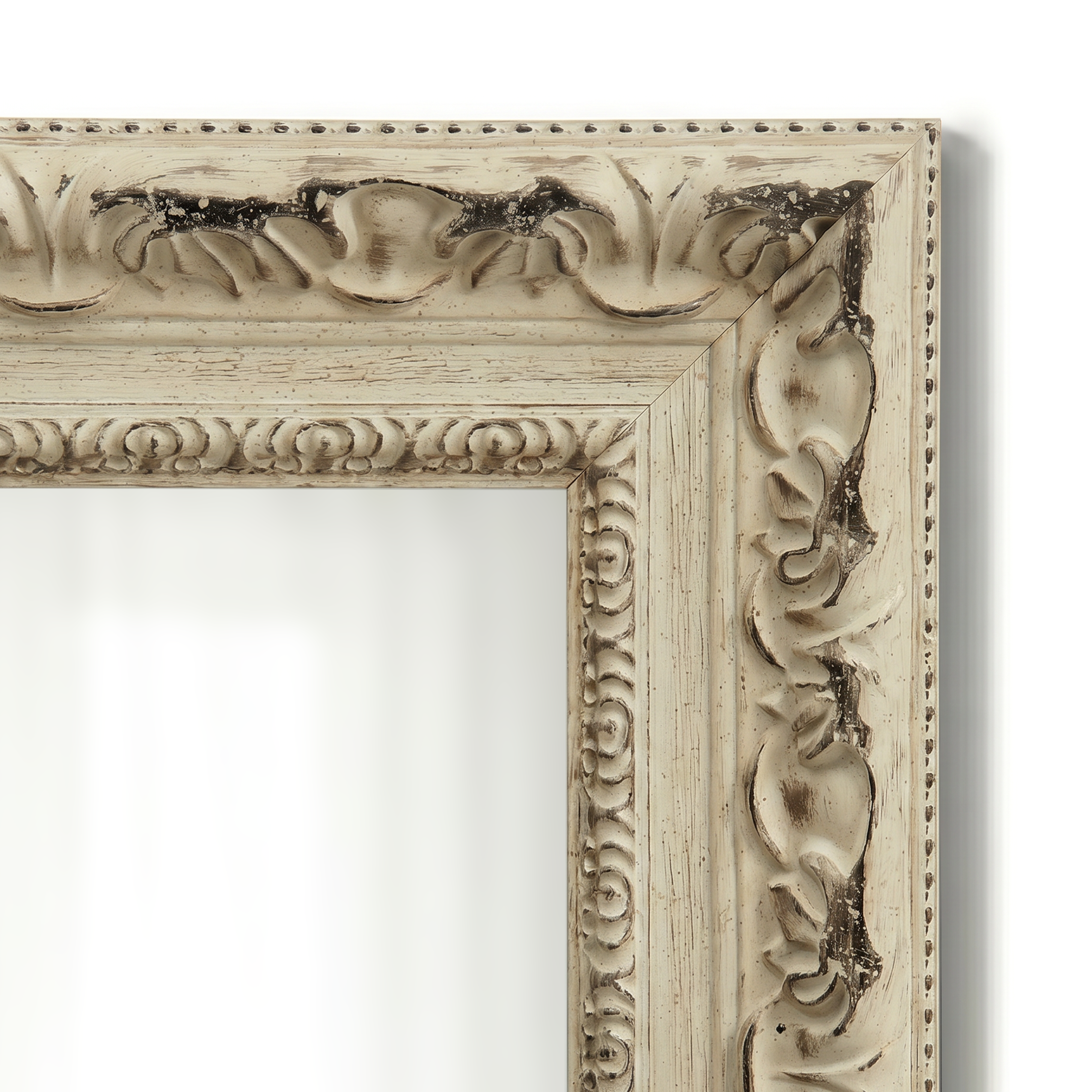Winston Antique White Framed Mirror