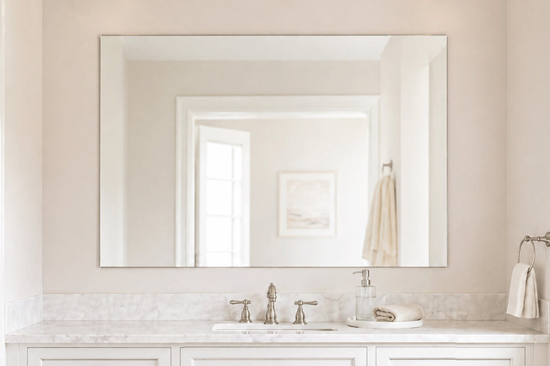 Builder grade mirror without frame