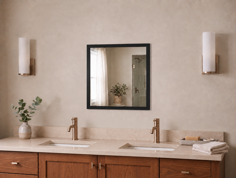A Small Vanity Mirror, Replaced at Double the Width