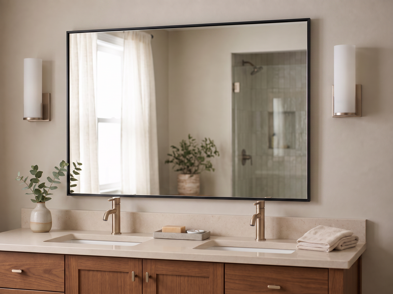 A Small Vanity Mirror, Replaced at Double the Width